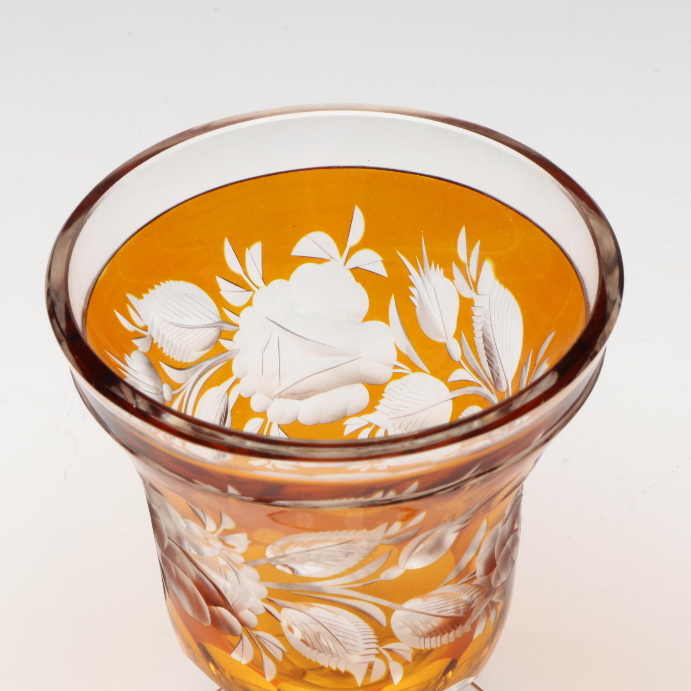 Bohemian Style Topaz Cut to Clear Glasses