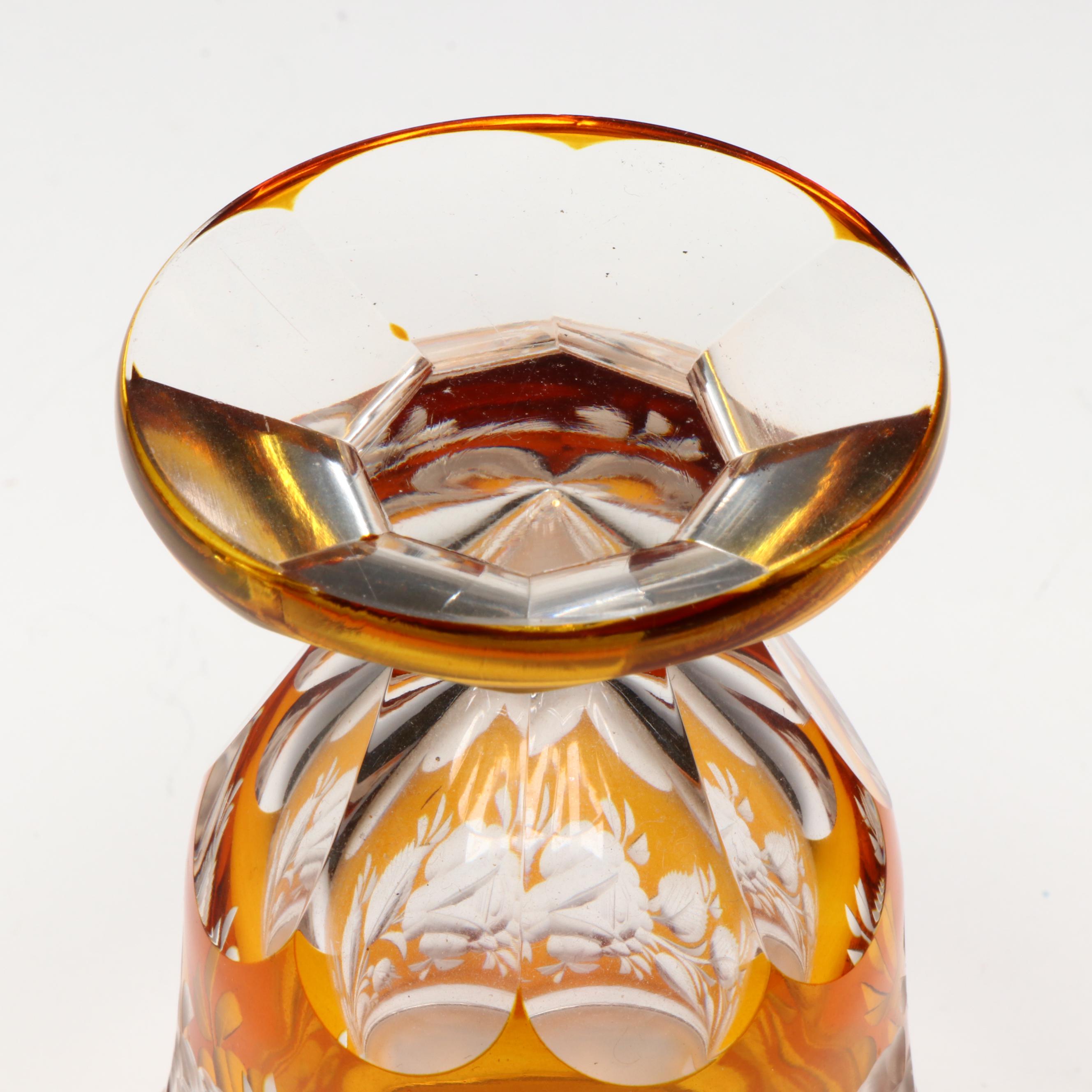 Bohemian Style Topaz Cut to Clear Glasses