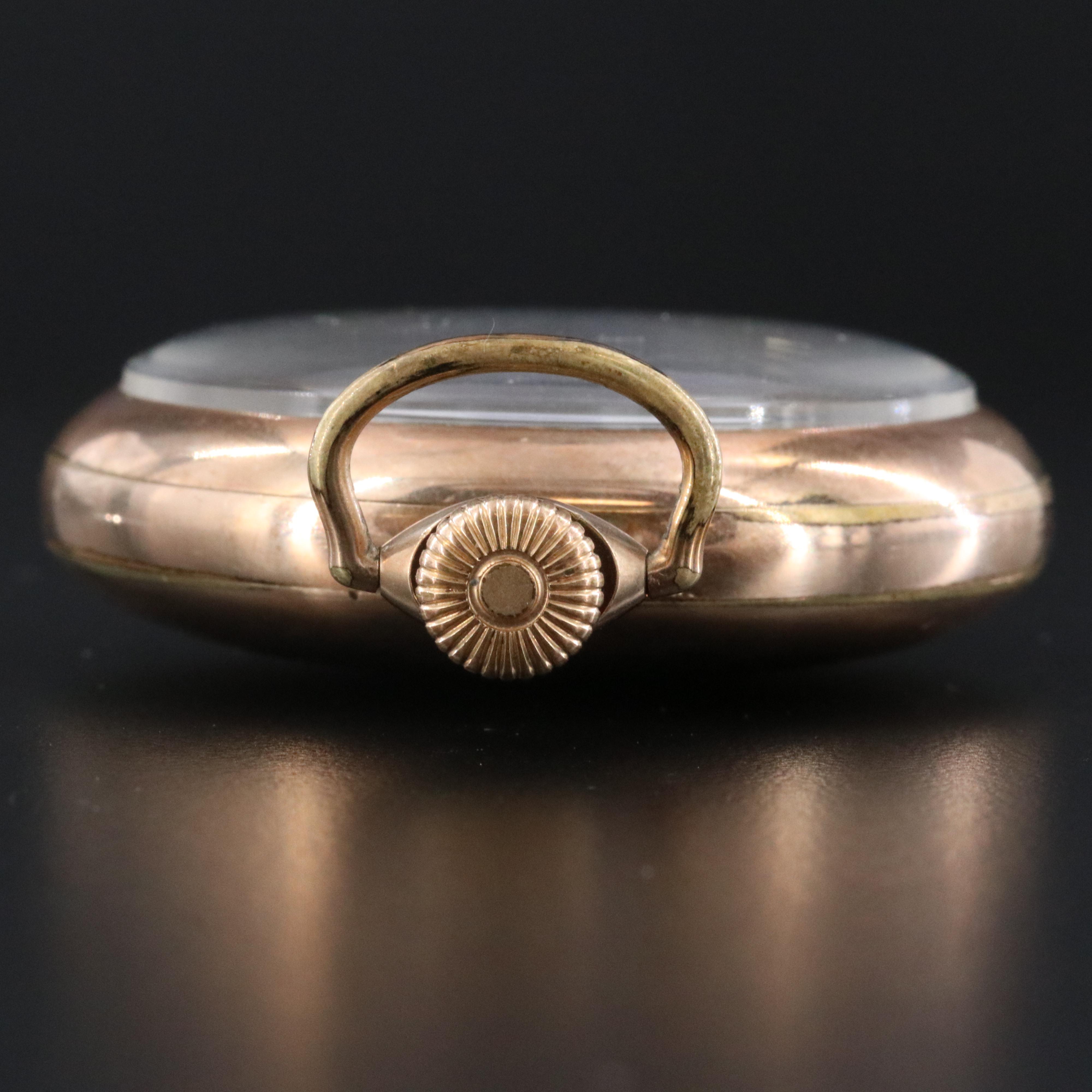 American Waltham Watch Co. Ornate Dial Open Face Gold Filled Pocket Watch