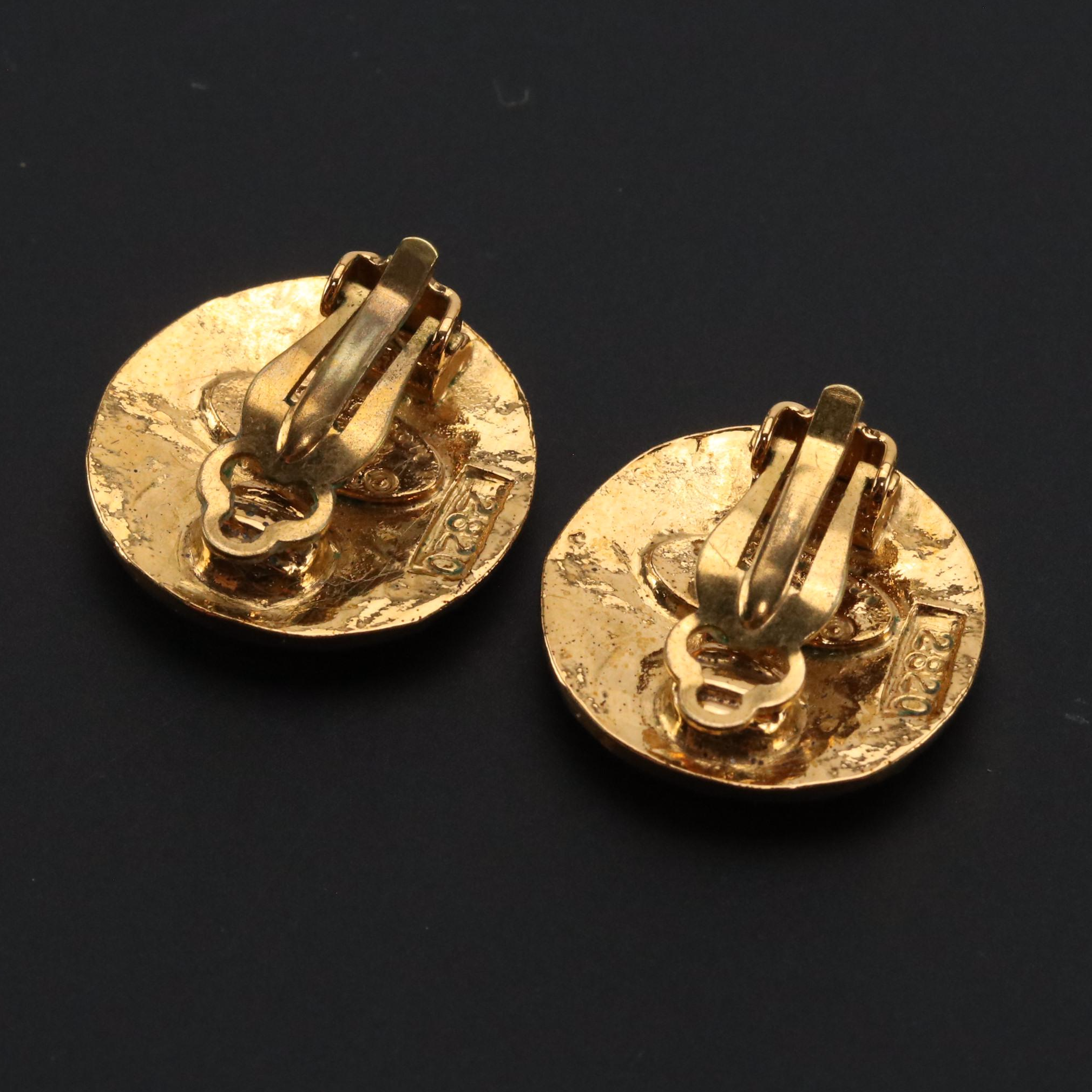 Chanel CC Logo Clip Earrings