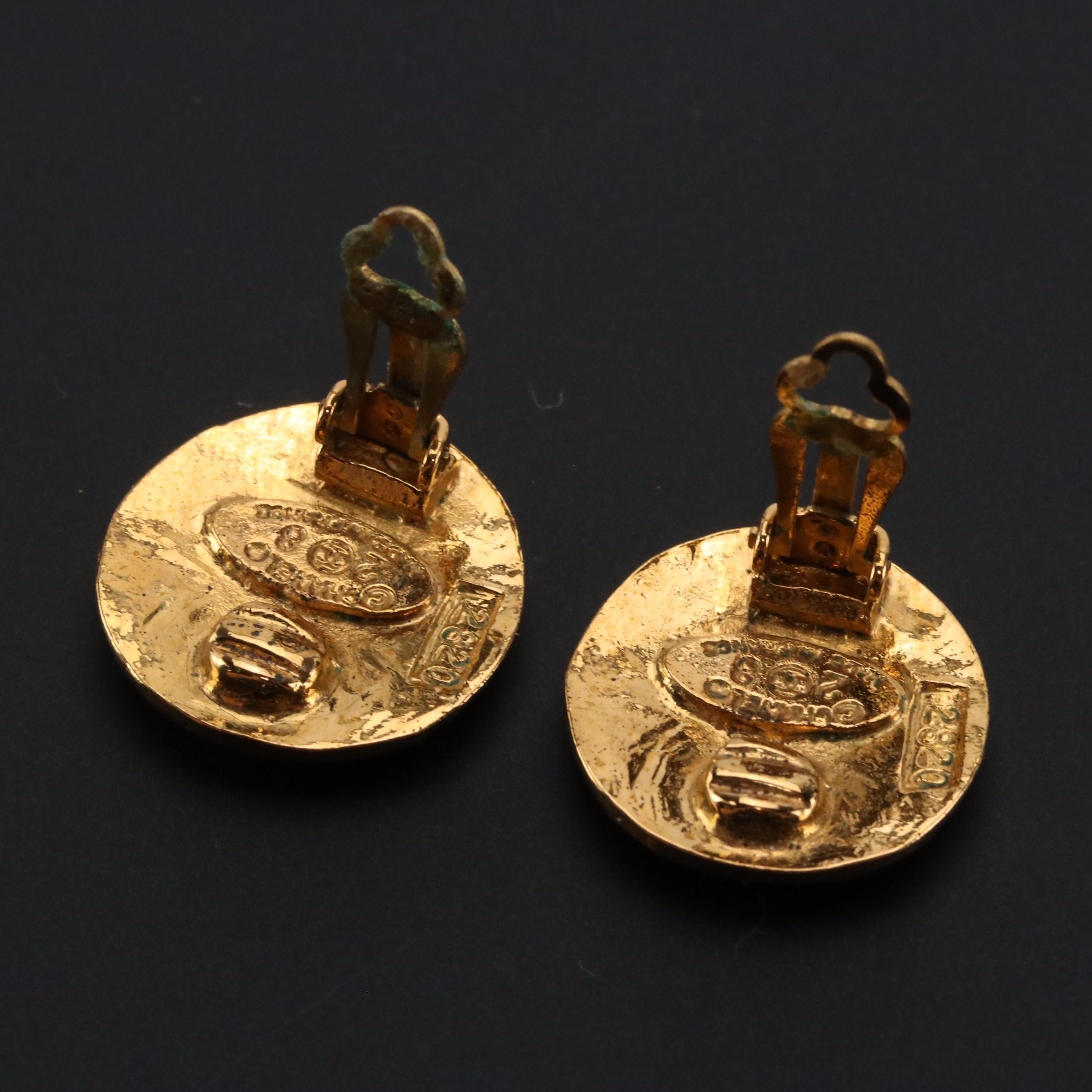 Chanel CC Logo Clip Earrings