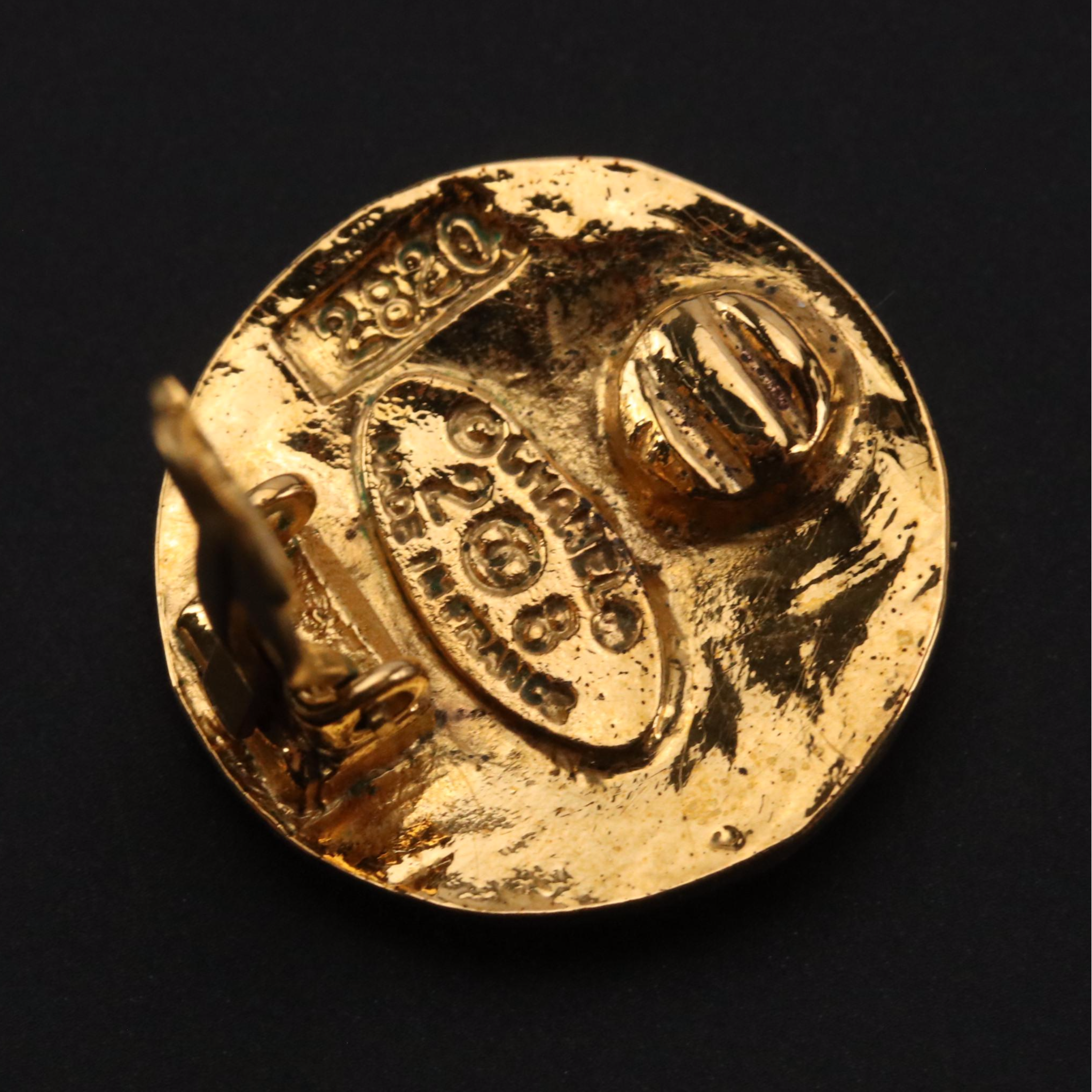 Chanel CC Logo Clip Earrings