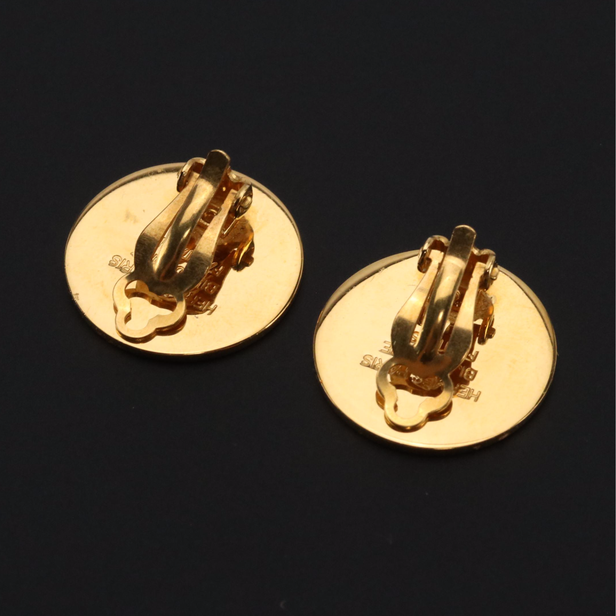 Hermès Clou de Selle Clip Earrings