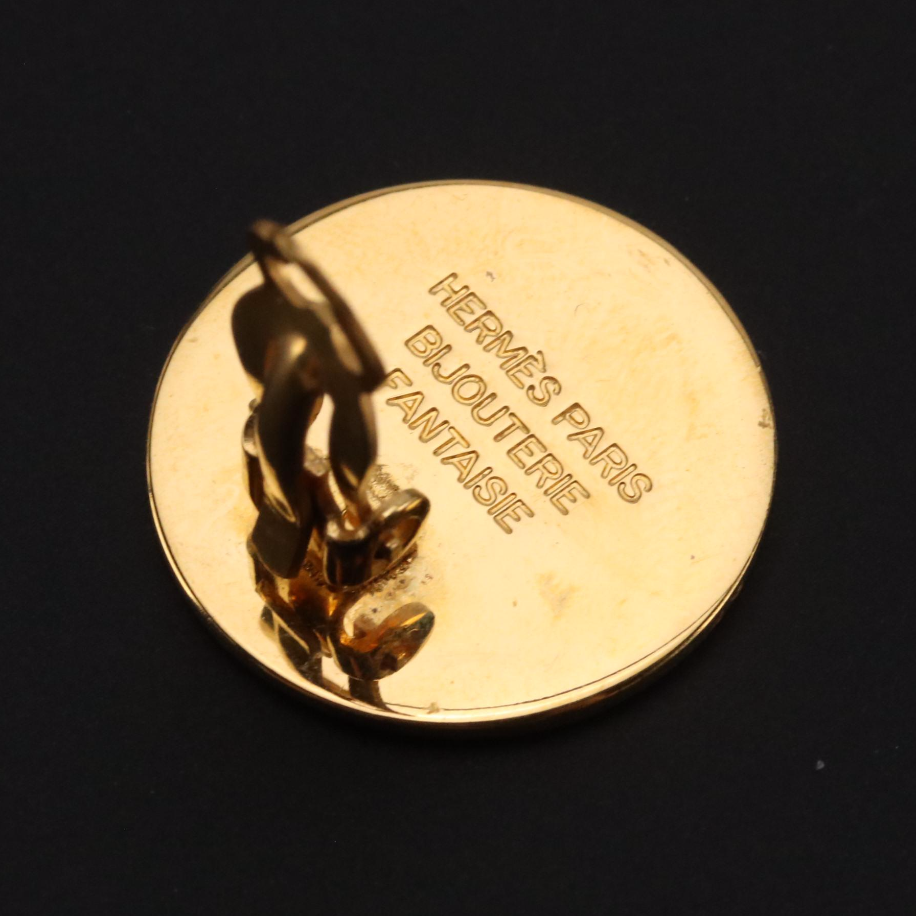 Hermès Clou de Selle Clip Earrings