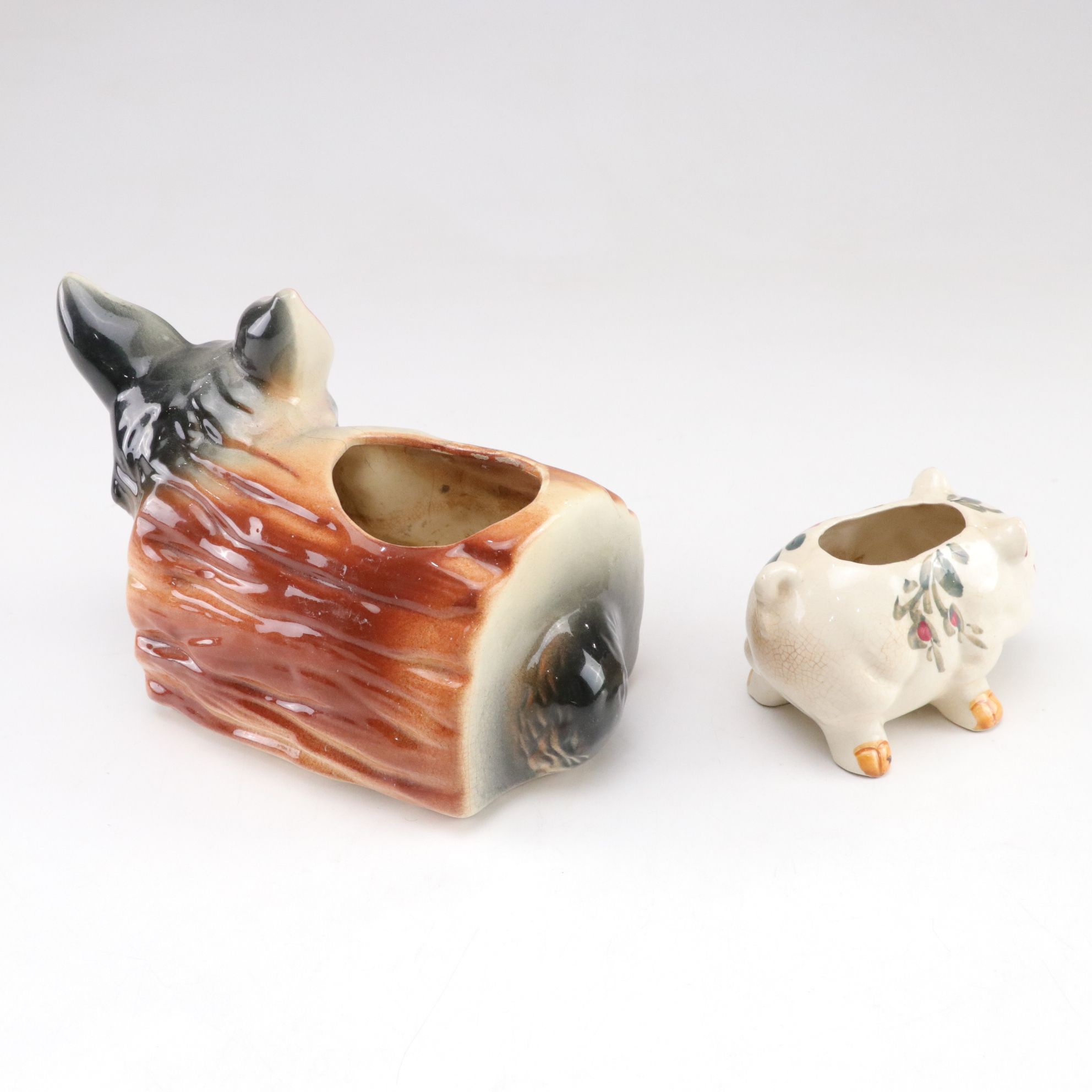 Shawnee & McCoy Pottery Porcelain Animal Planters, Mid-20th Century