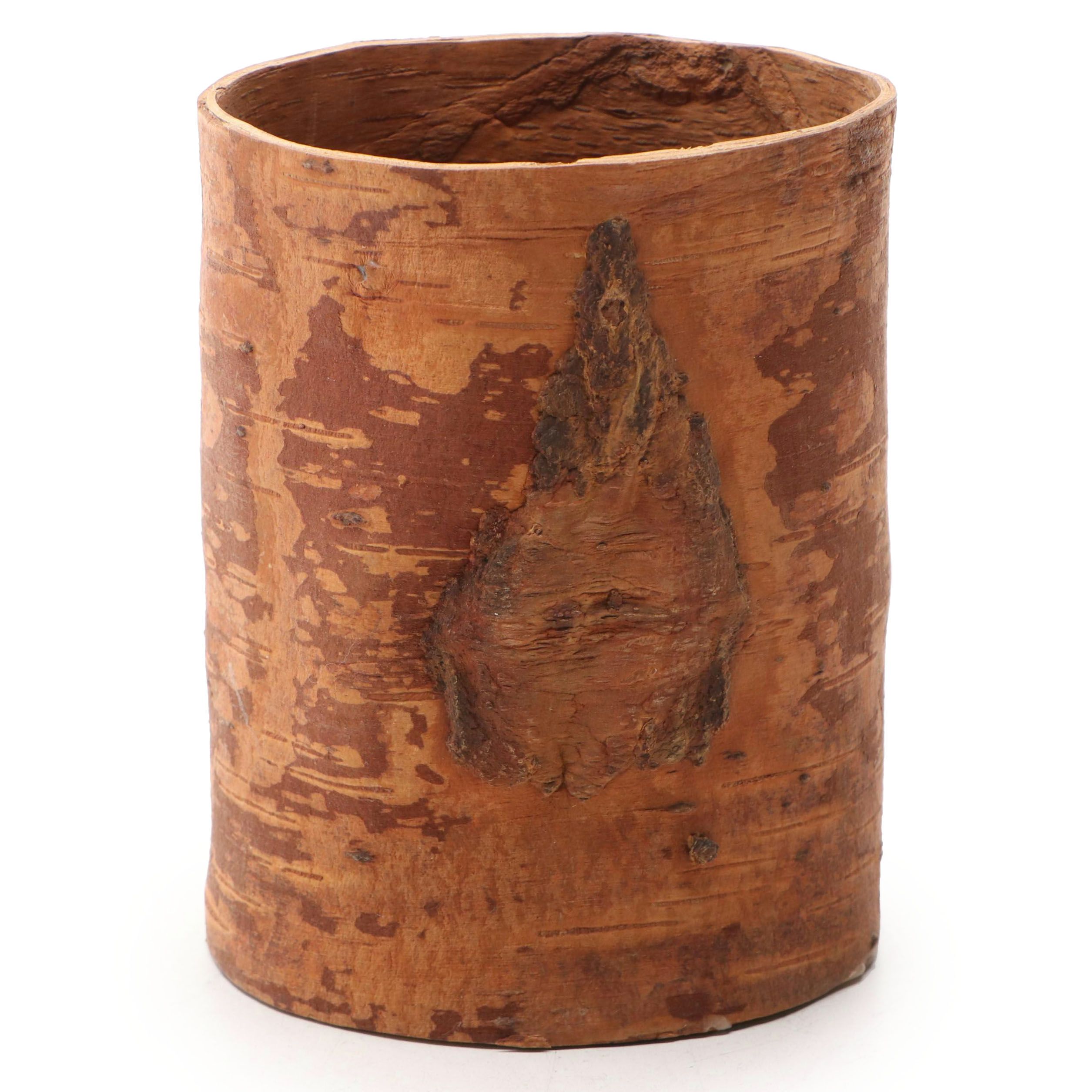 Primitive Style Birch Bark Vase