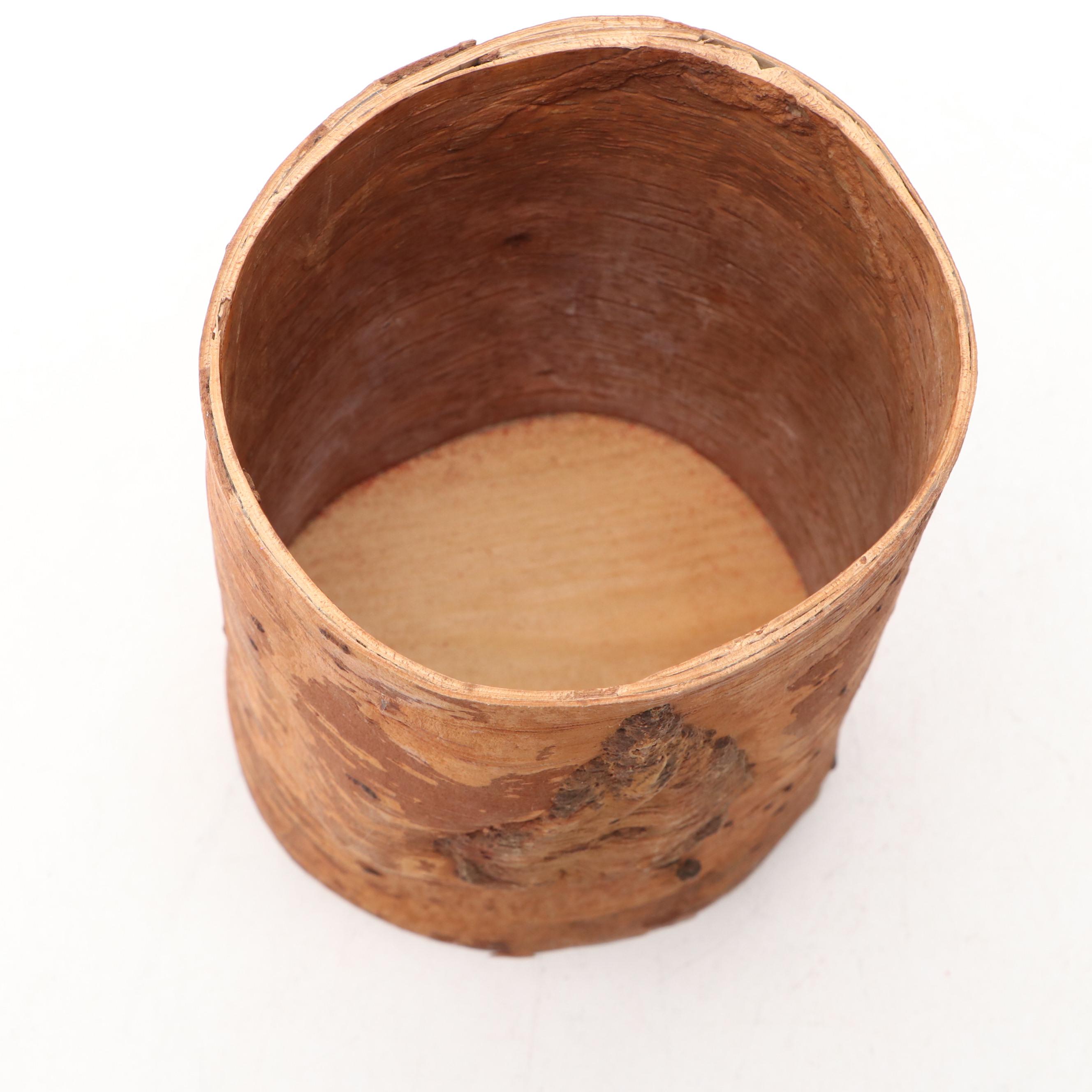 Primitive Style Birch Bark Vase