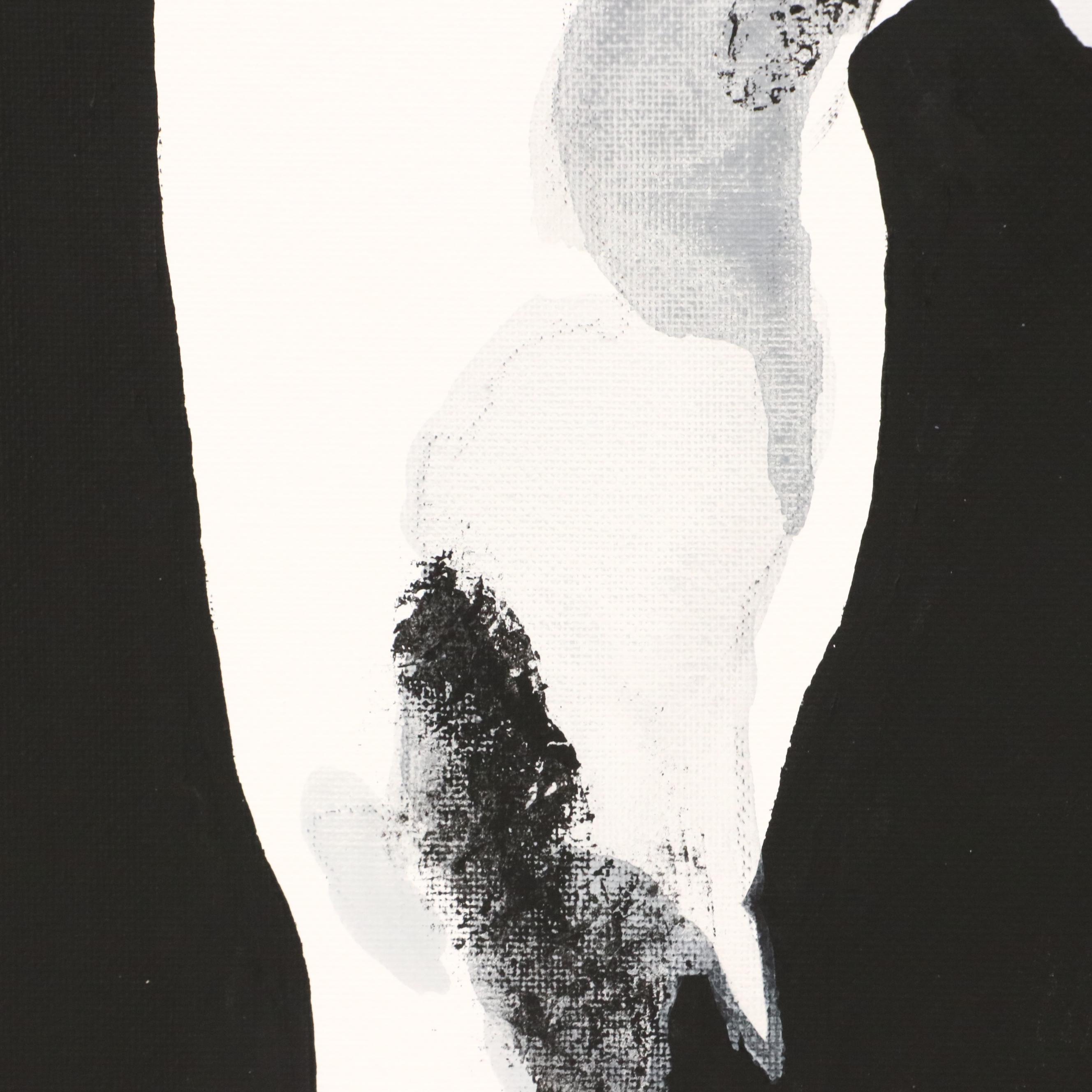 deSanto Stylized Male Nude Acrylic Portrait "Solace," 2025