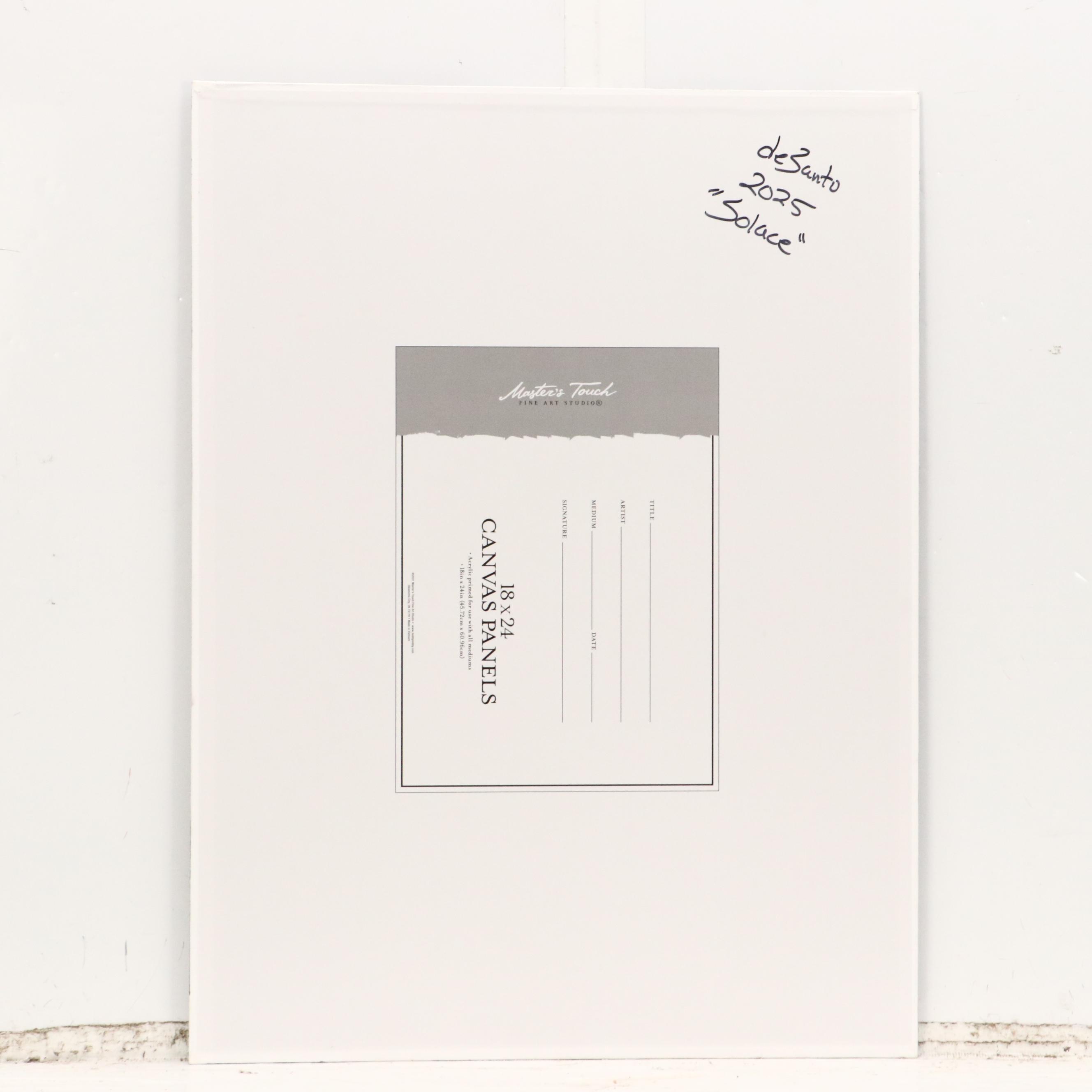 deSanto Stylized Male Nude Acrylic Portrait "Solace," 2025