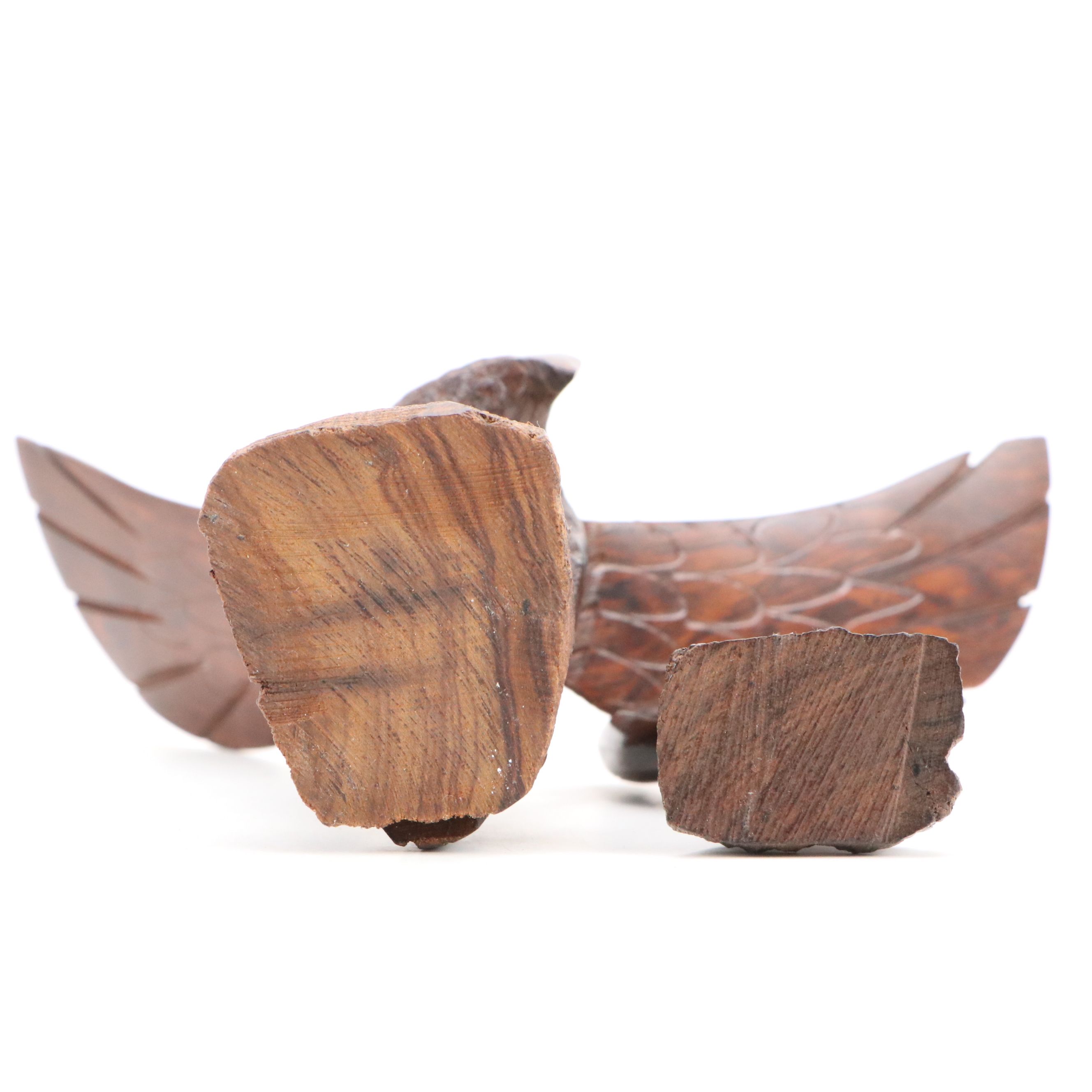 Carved Ironwood Desert Birds with Cactus Figurine