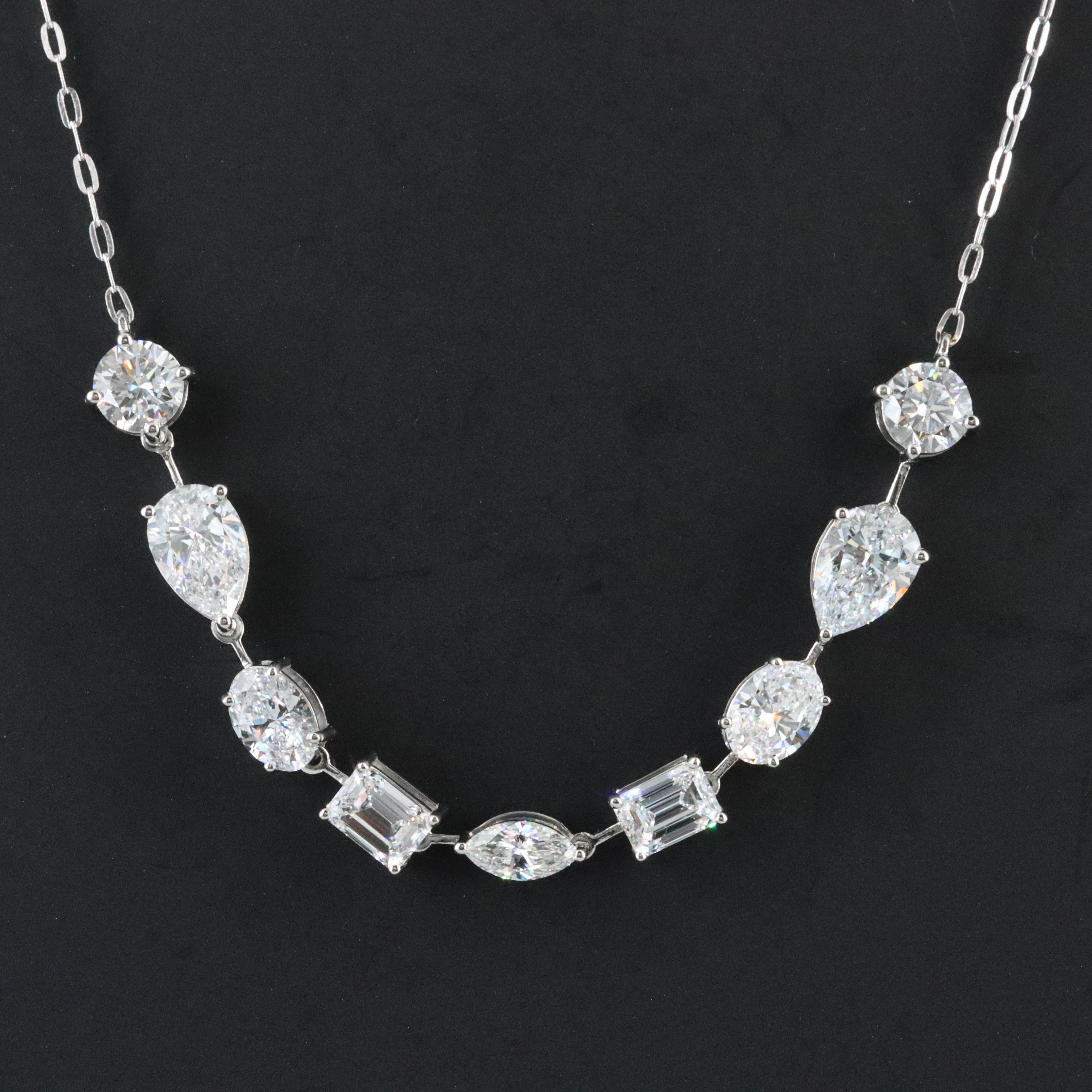 Platinum 6.75 CTW Lab Grown Diamond Necklace