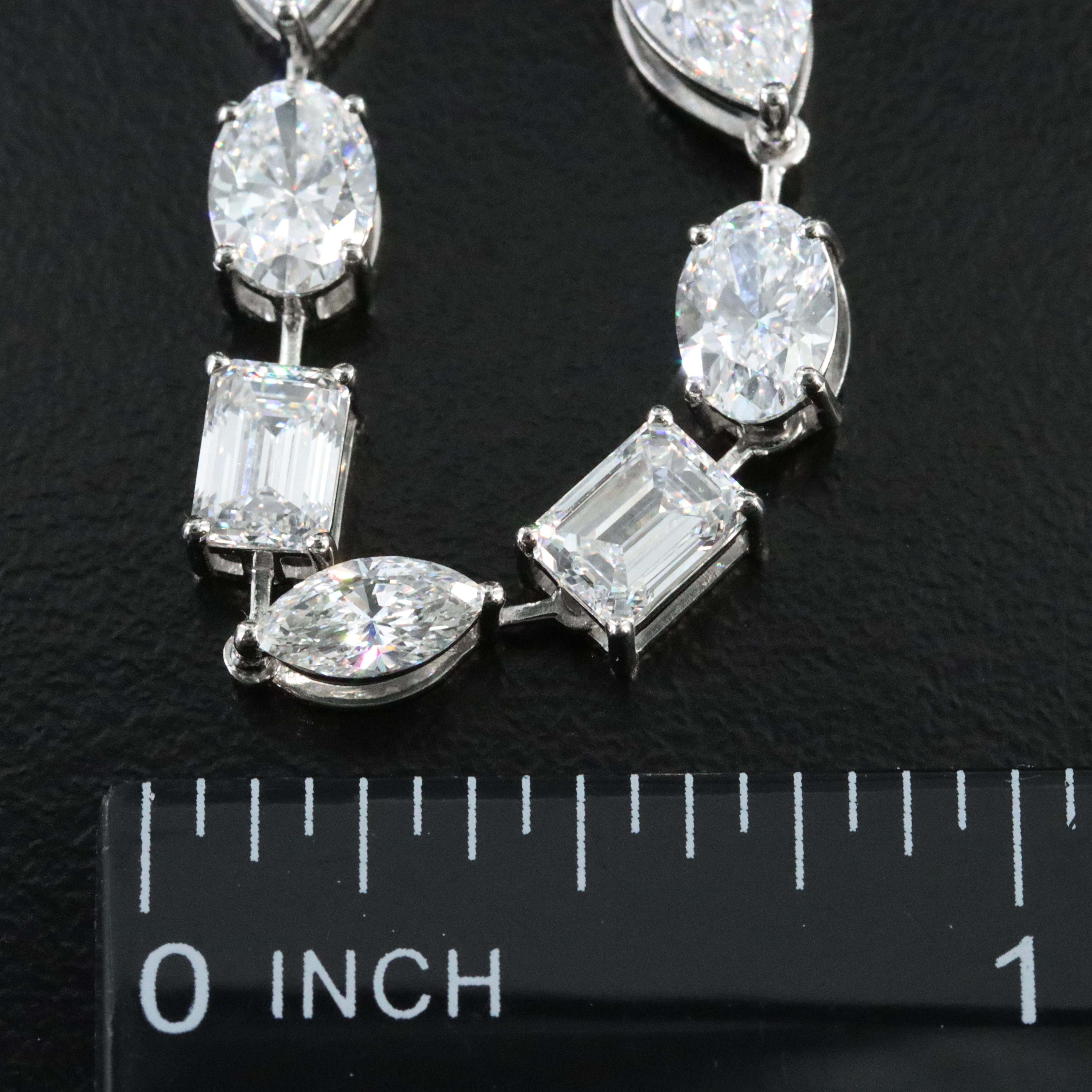 Platinum 6.75 CTW Lab Grown Diamond Necklace