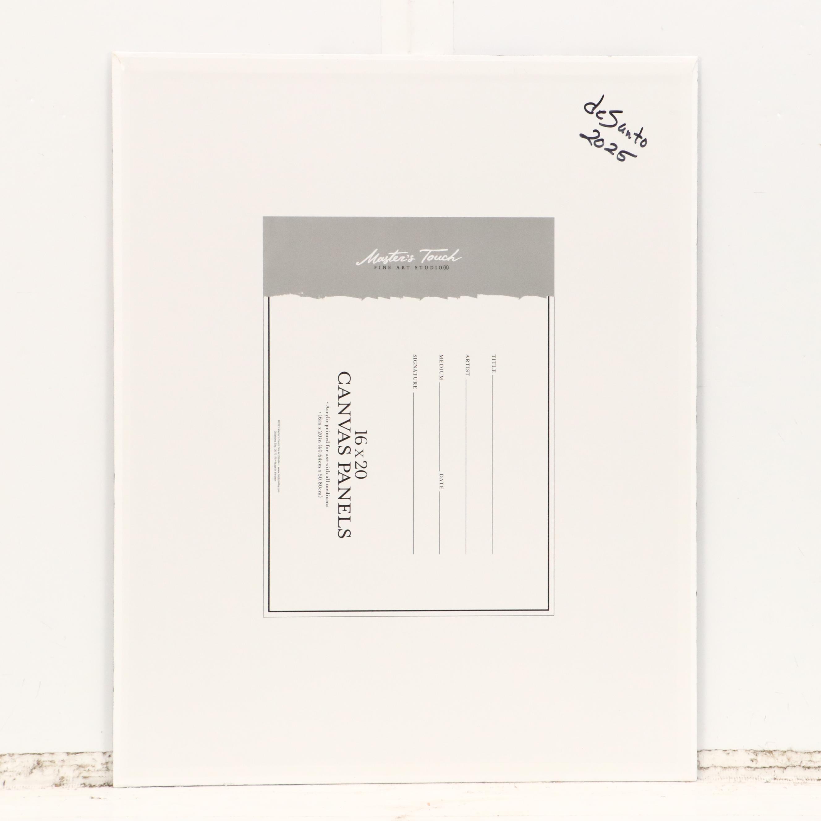 deSanto Stylized Female Nude Acrylic Portrait, 2025