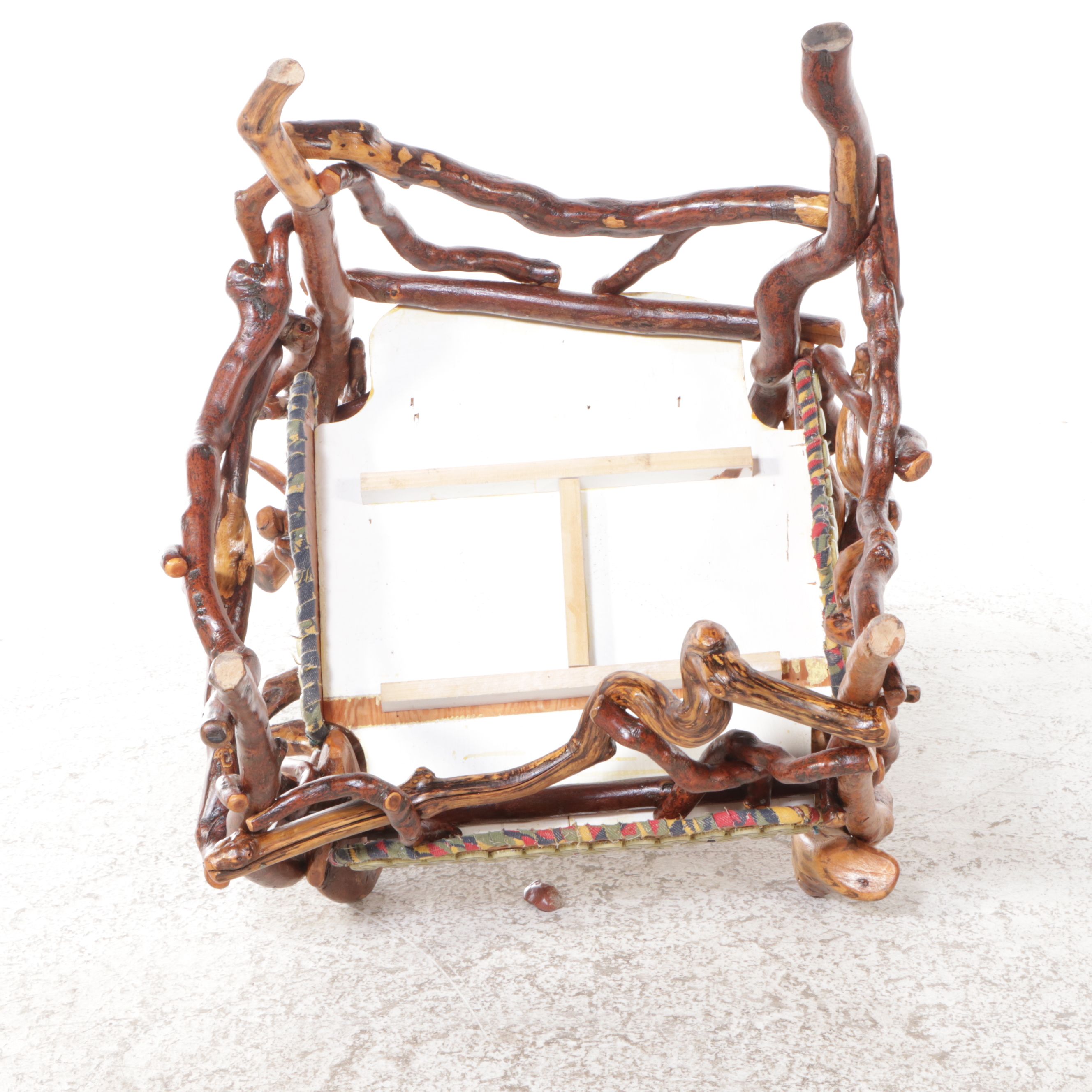 Robert Beaven Adirondack Style Root Wood Armchair with Guinness Bottle Caps