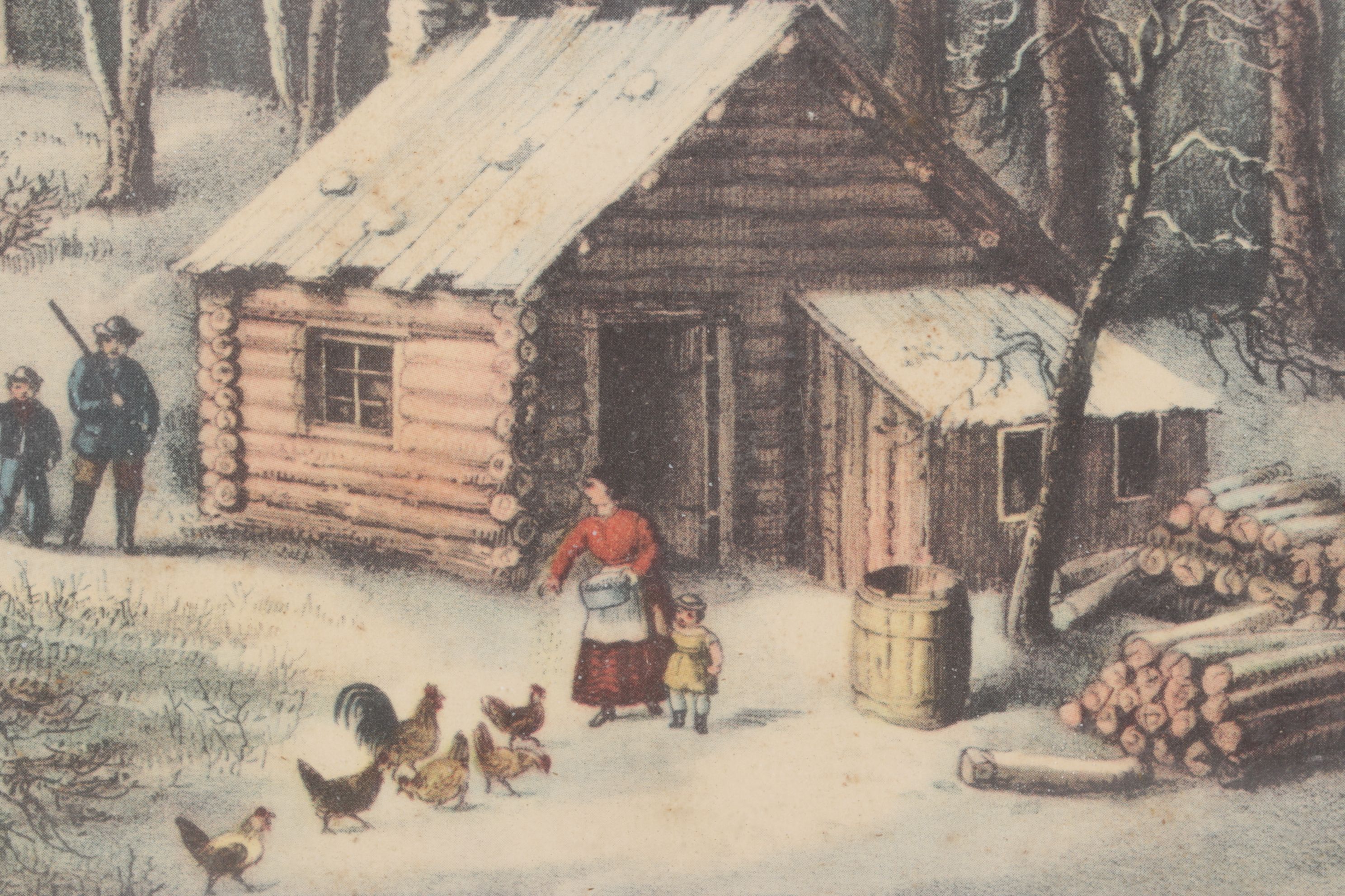 Offset Lithographs After Currier & Ives "Skating Scene - Moonlight" and Others