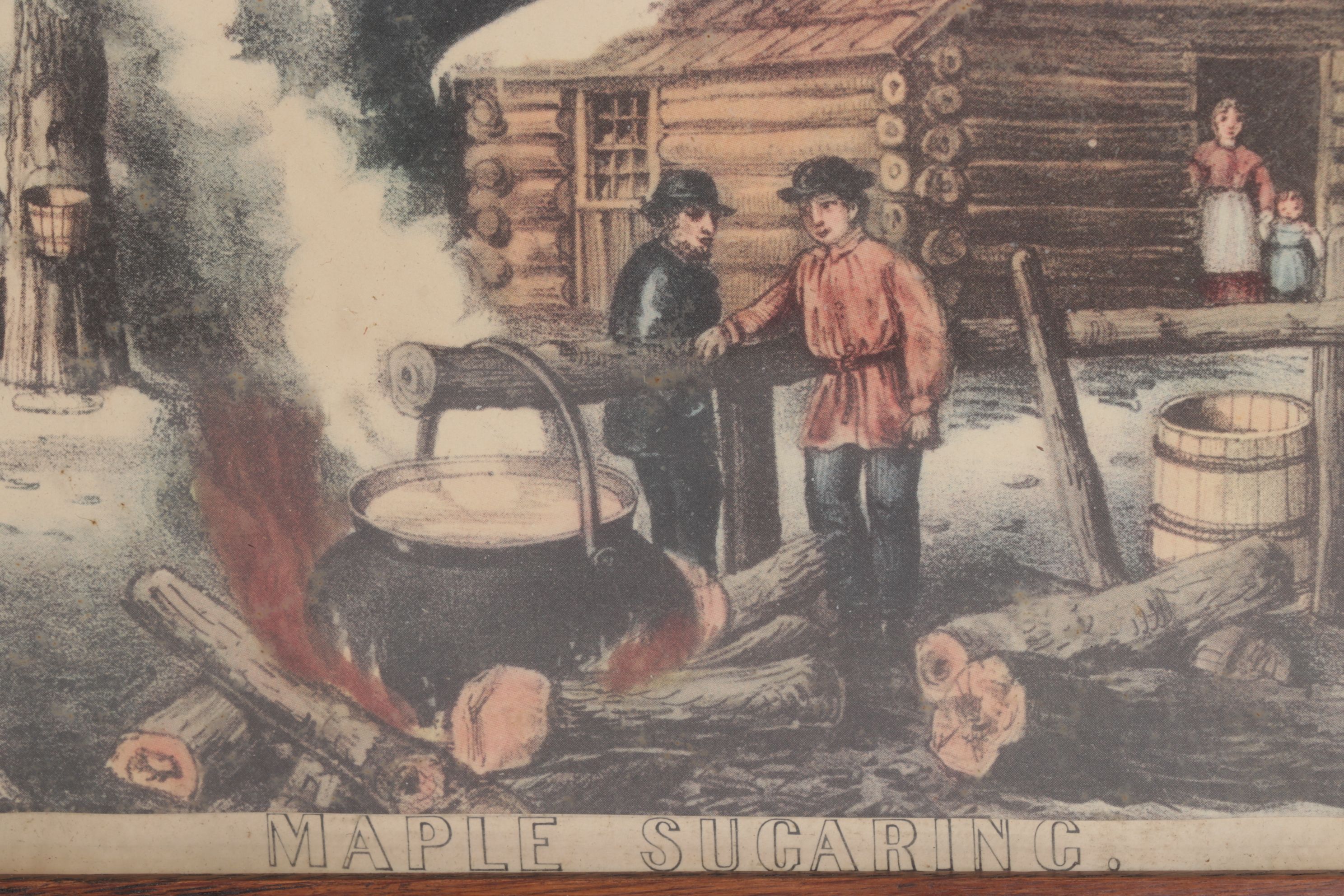Offset Lithographs After Currier & Ives "Skating Scene - Moonlight" and Others
