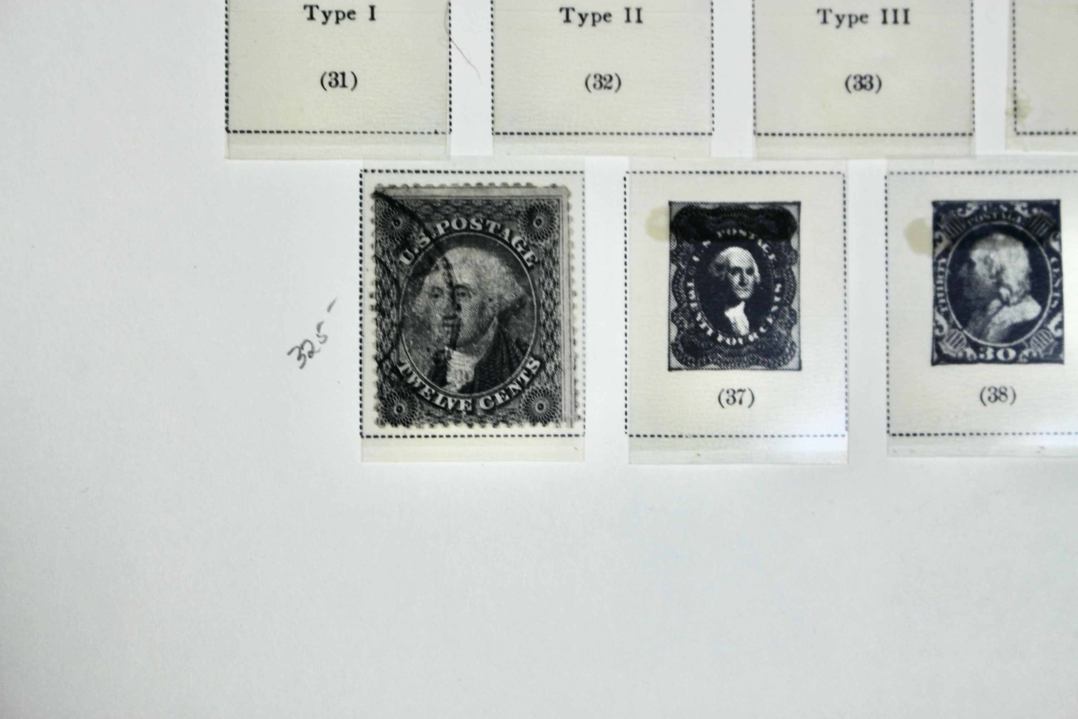 Fifteen Different Early Used U.S. Postage Stamps, 1851 to 1866