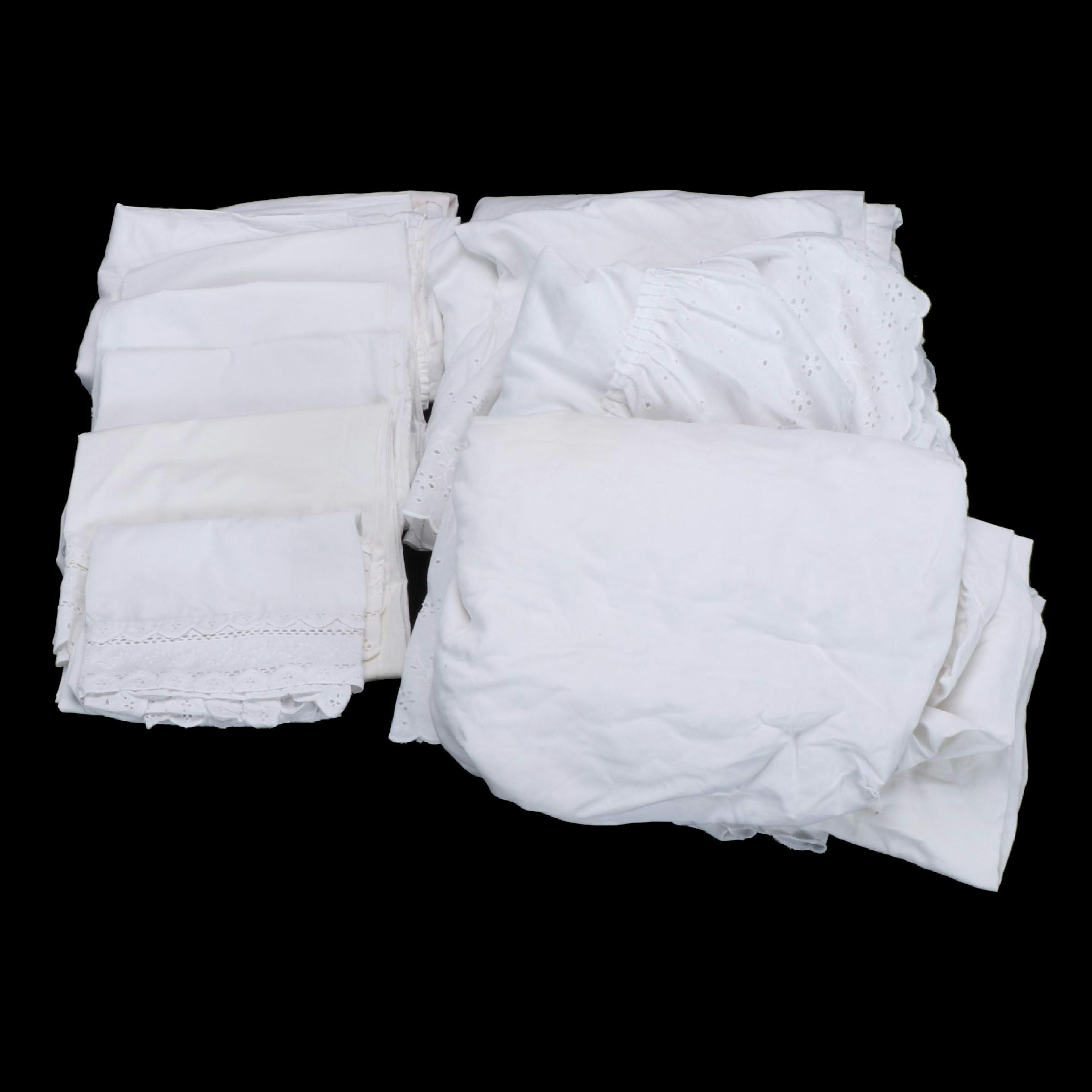 Floral Embroidered with Other White Table Linens