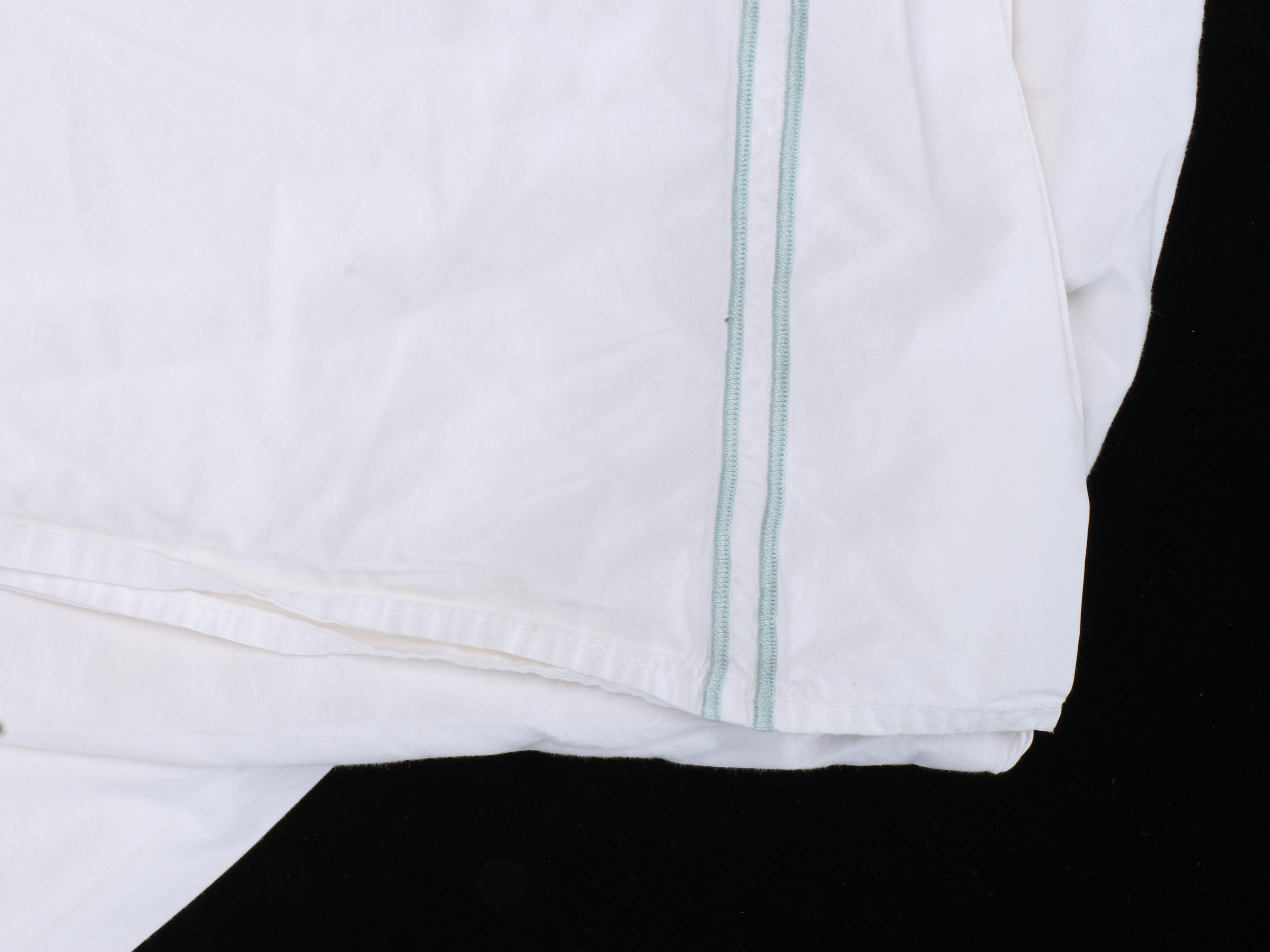 Floral Embroidered with Other White Table Linens