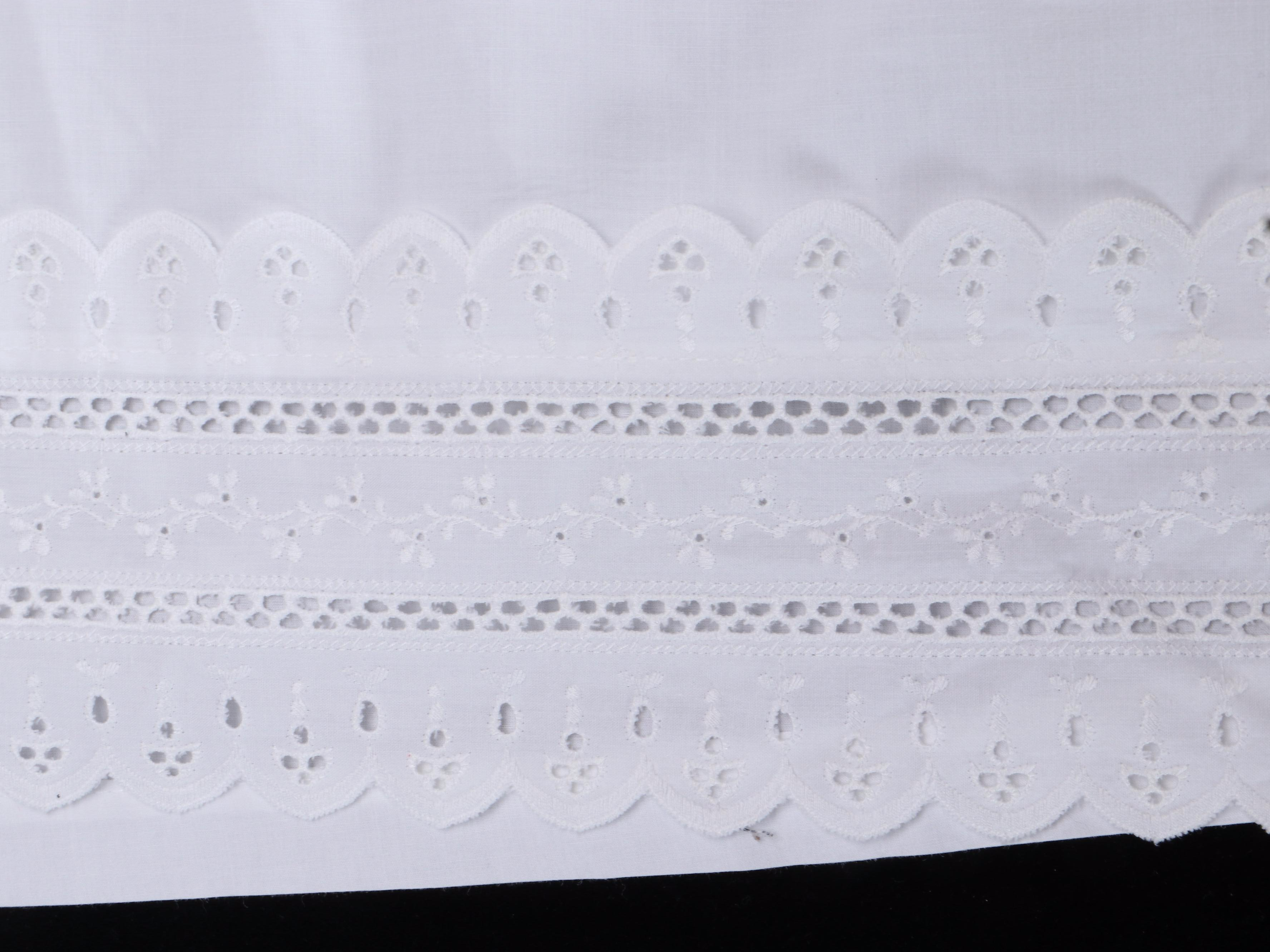 Floral Embroidered with Other White Table Linens