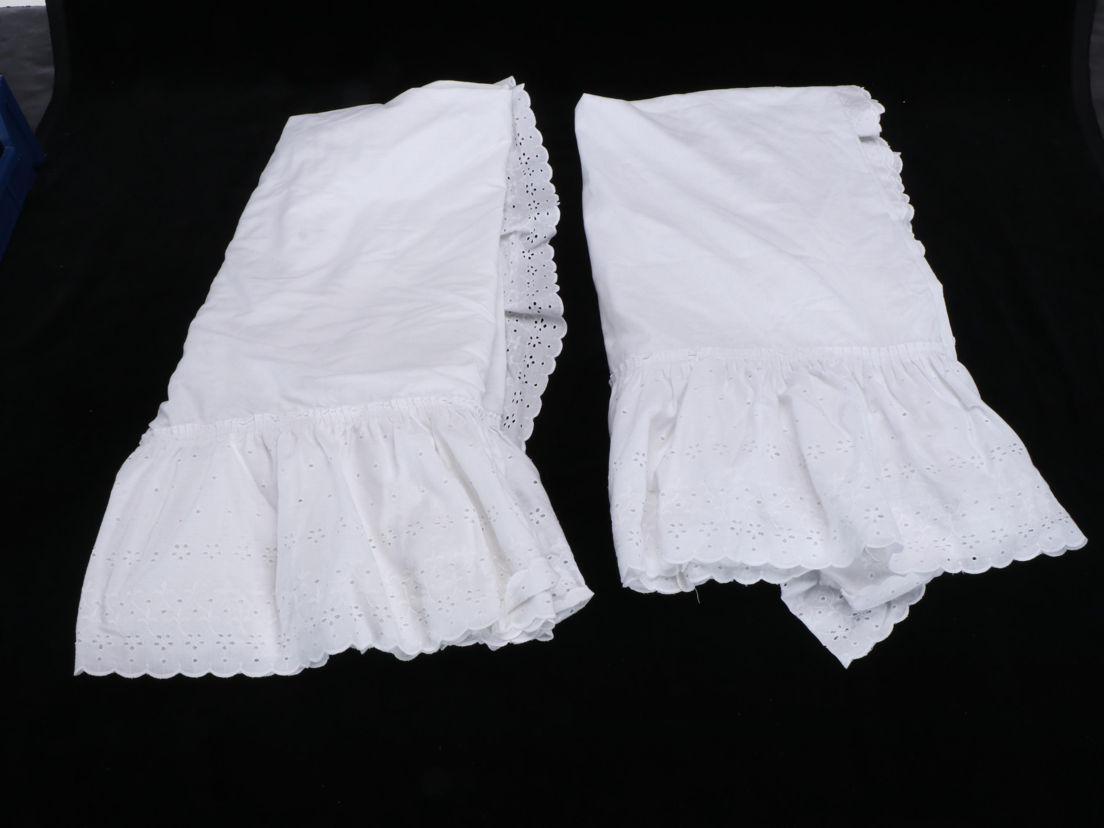 Floral Embroidered with Other White Table Linens