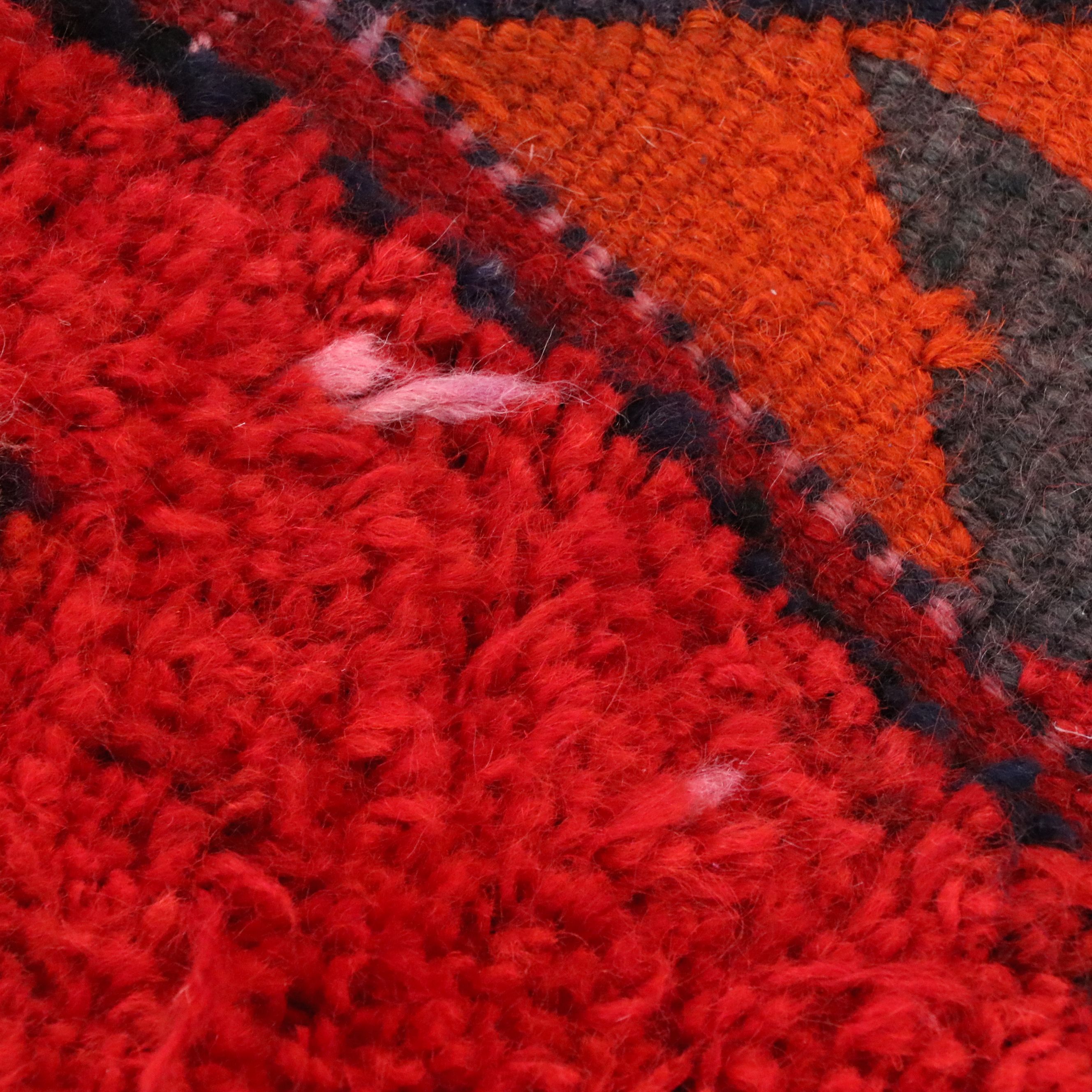 3'5 x 12'6 Hand-Knotted Moroccan Berber Long Rug