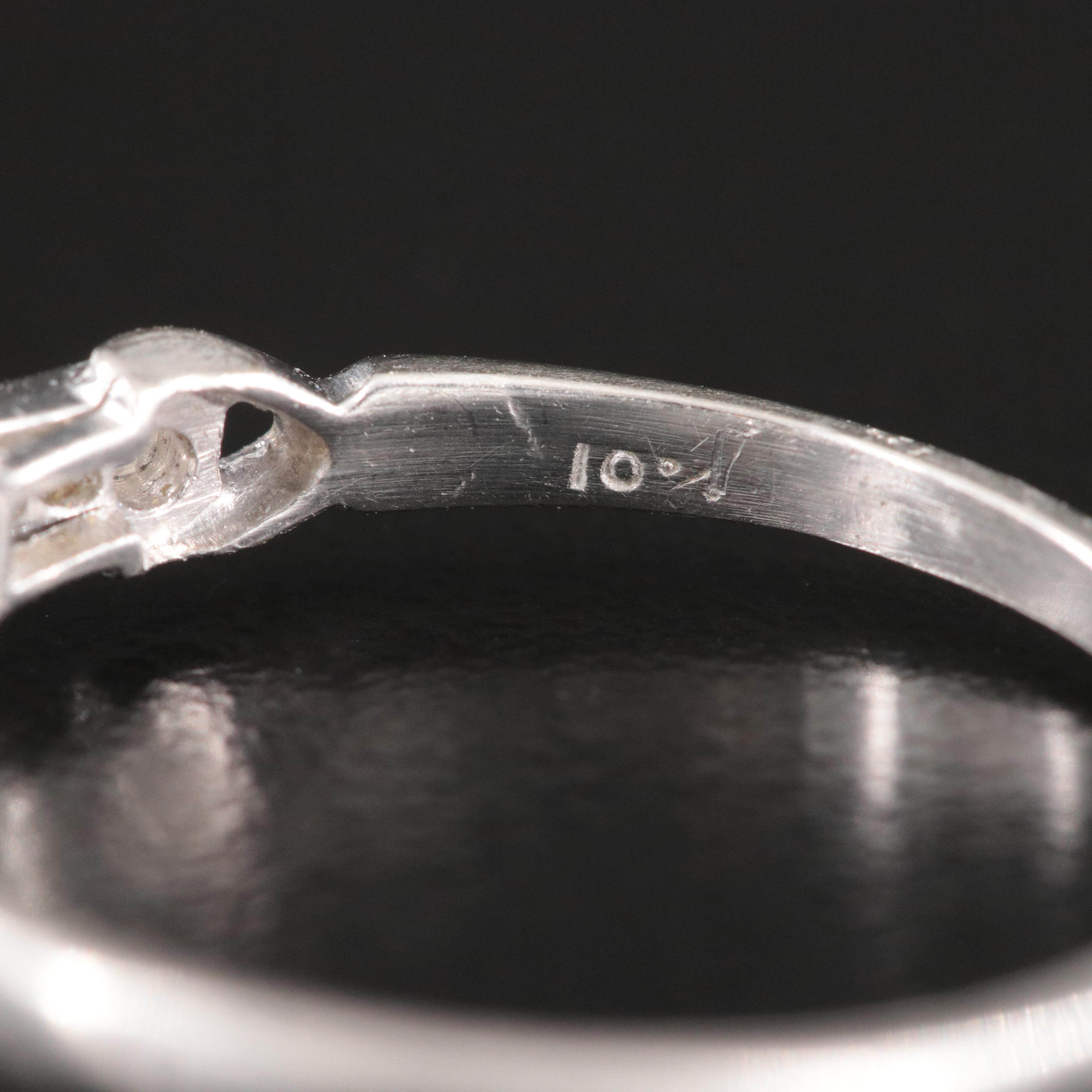 Vintage Platinum 0.55 CTW Diamond Ring