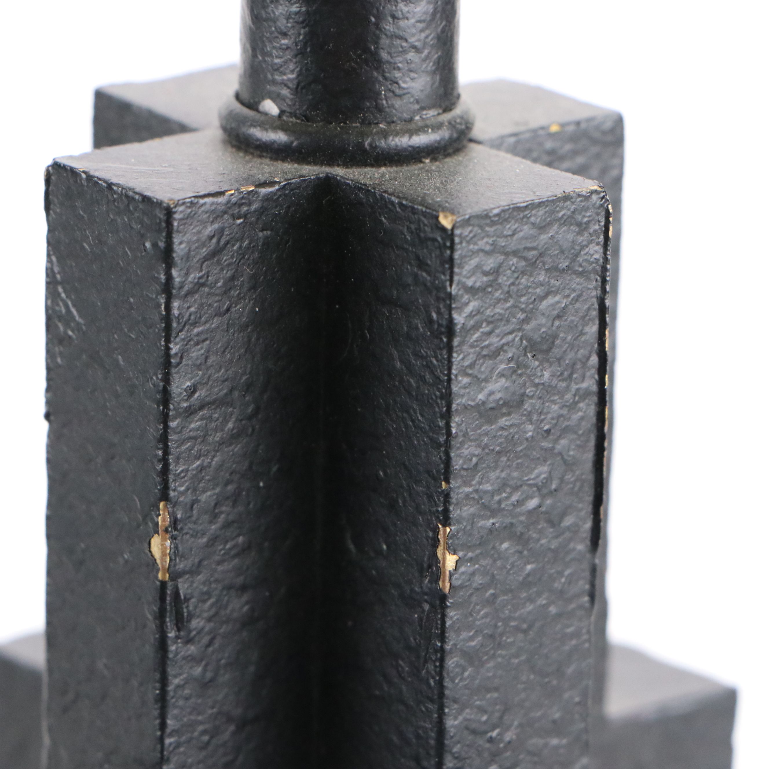 Stiffel Brutalist Skyscraper Style Painted Brass Table Lamp, Mid-20th C