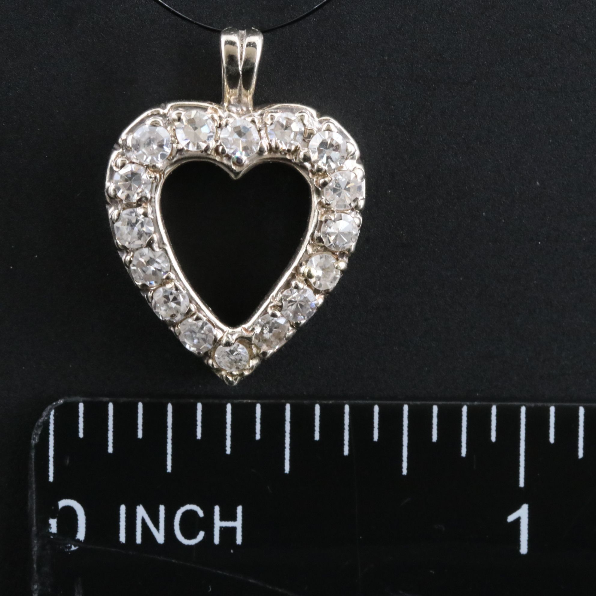 14K 0.48 CTW Diamond Heart Pendant