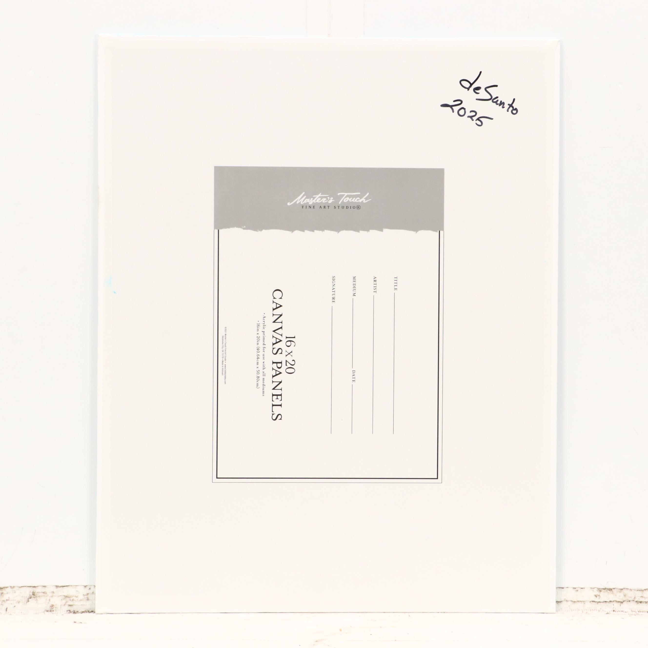 deSanto Stylized Male Nude Acrylic Portrait, 2025