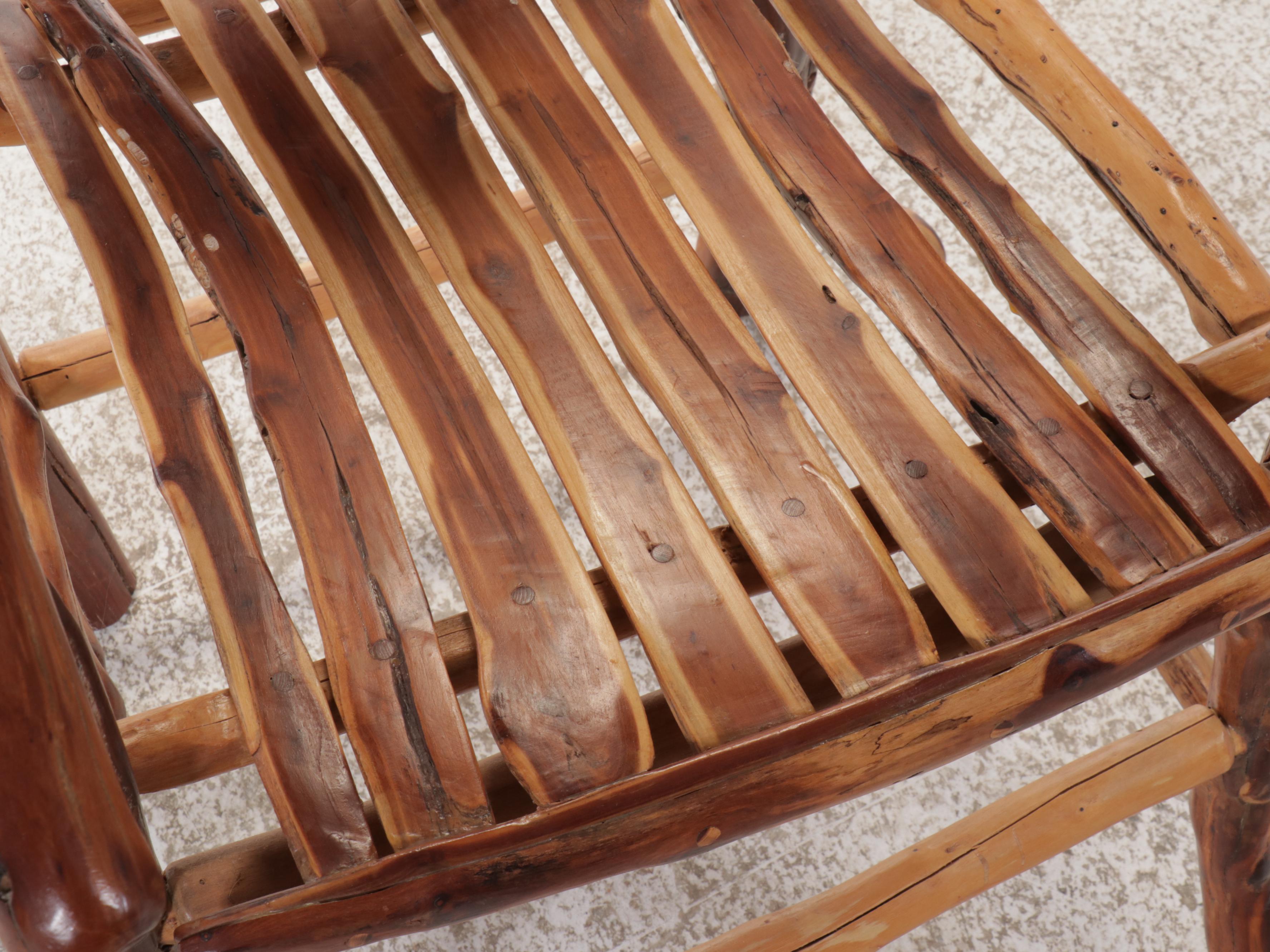 Robert Beaven Adirondack Style Handcrafted Western Cedar Armchair