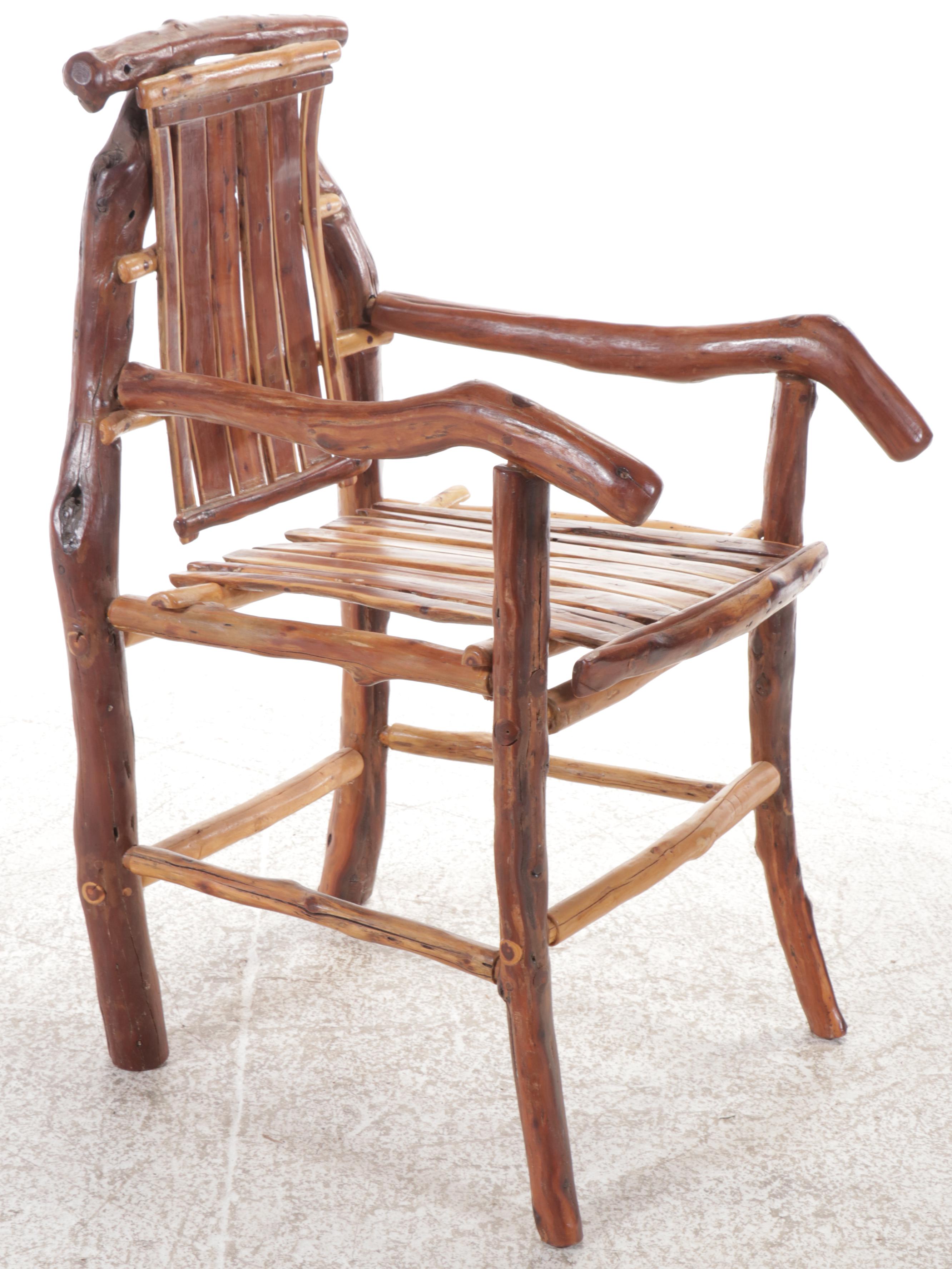 Robert Beaven Adirondack Style Handcrafted Western Cedar Armchair