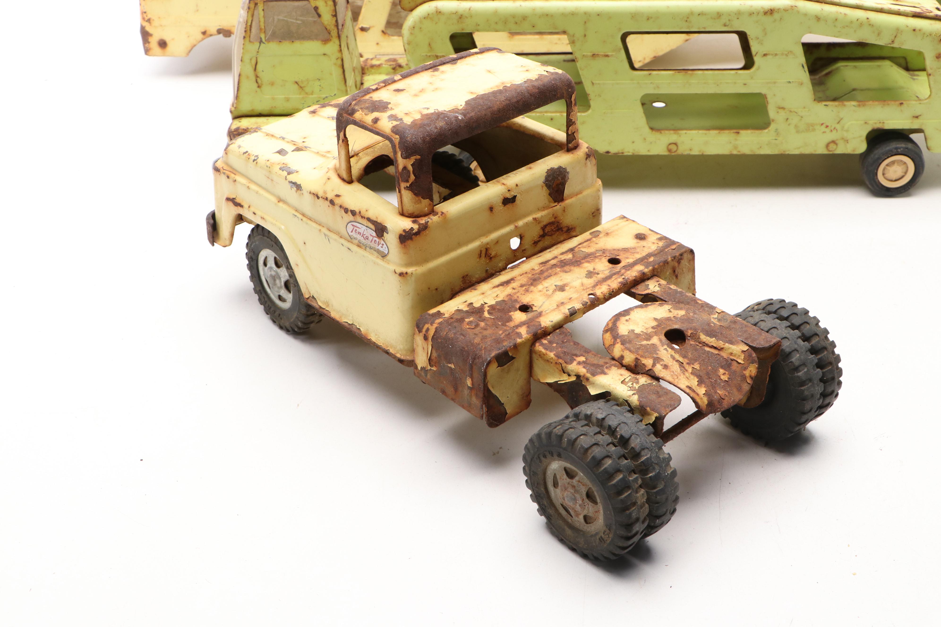 Tonka Diecast Metal Trucks, Mid-20th Century