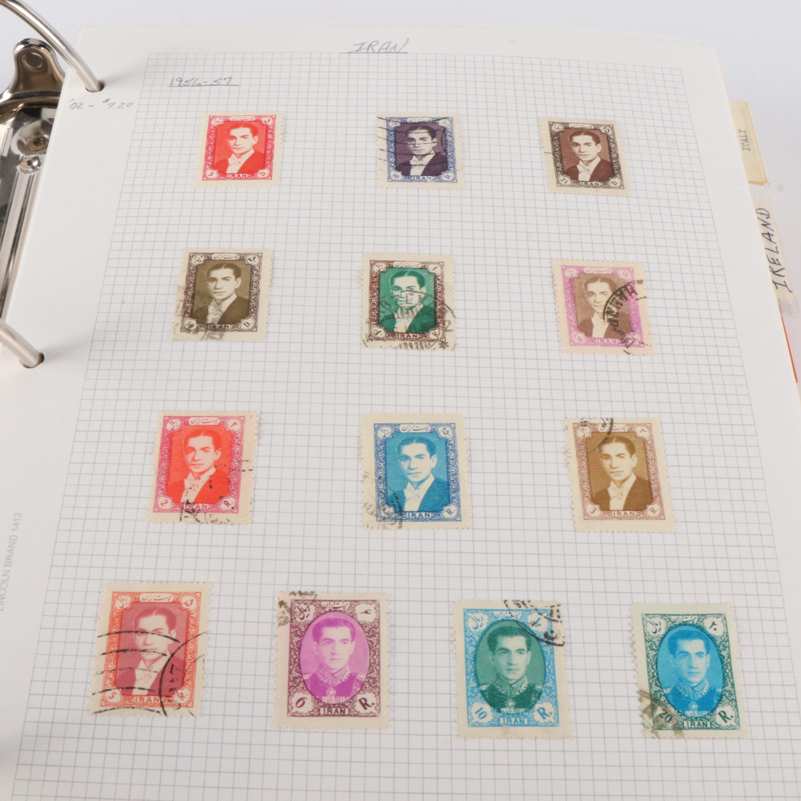 Six Albums of World Postage Stamps, Including Many Earlier issues