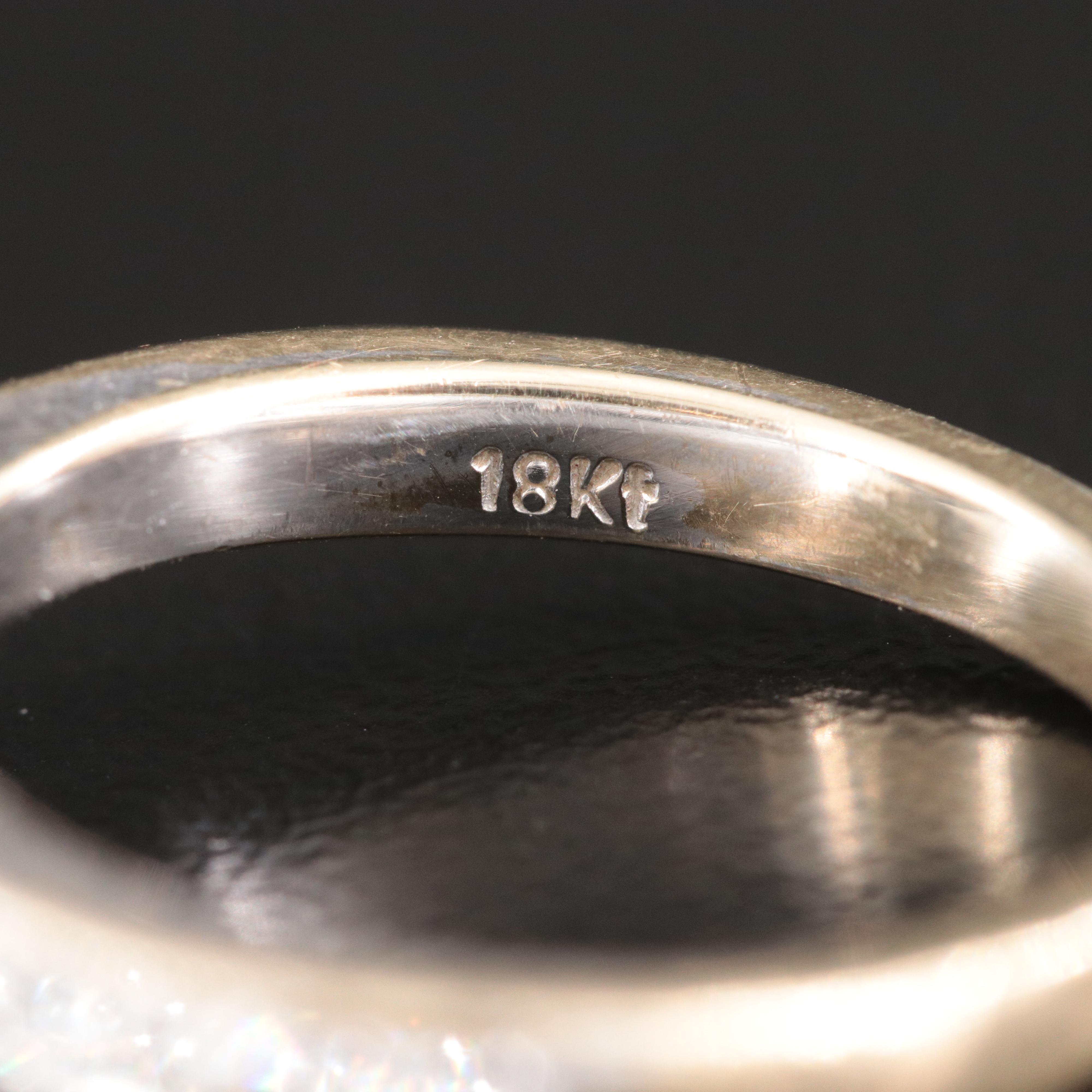 18K Black Moissanite and Diamond Halo Ring