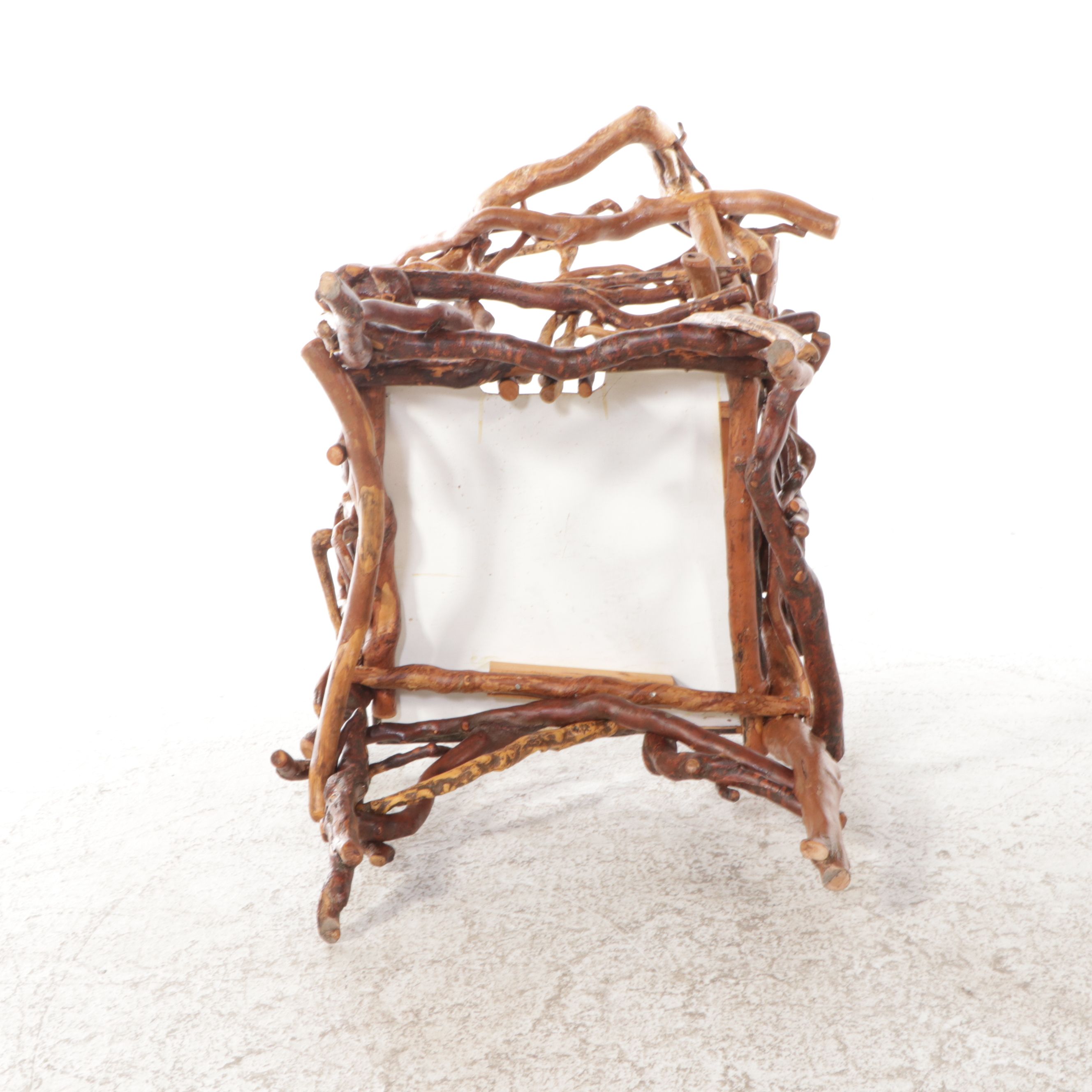 Robert Beaven Adirondack Style Handcrafted Root Wood Armchair