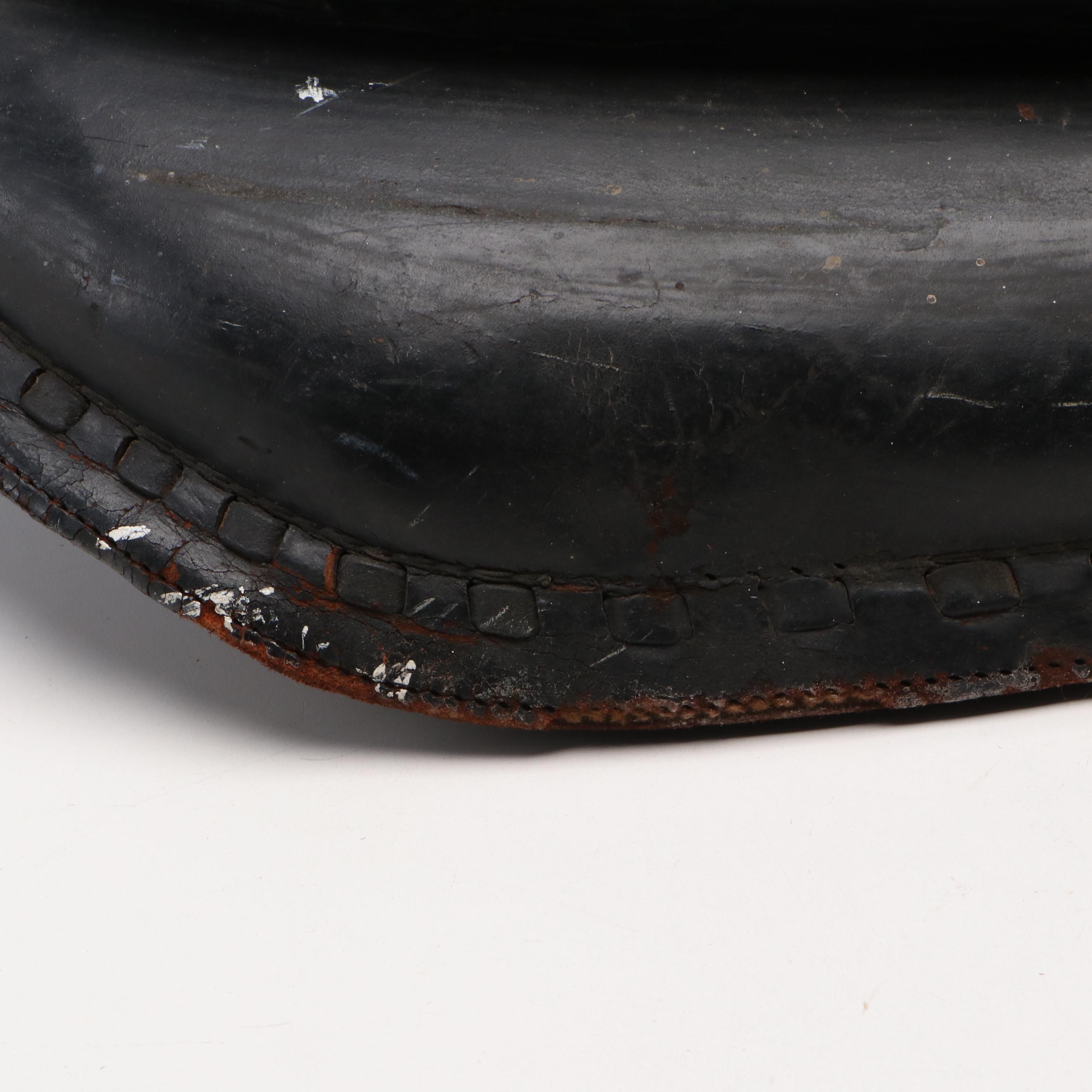 Primitive Style Leather Horse Collar Wall Mirror, 20th Century