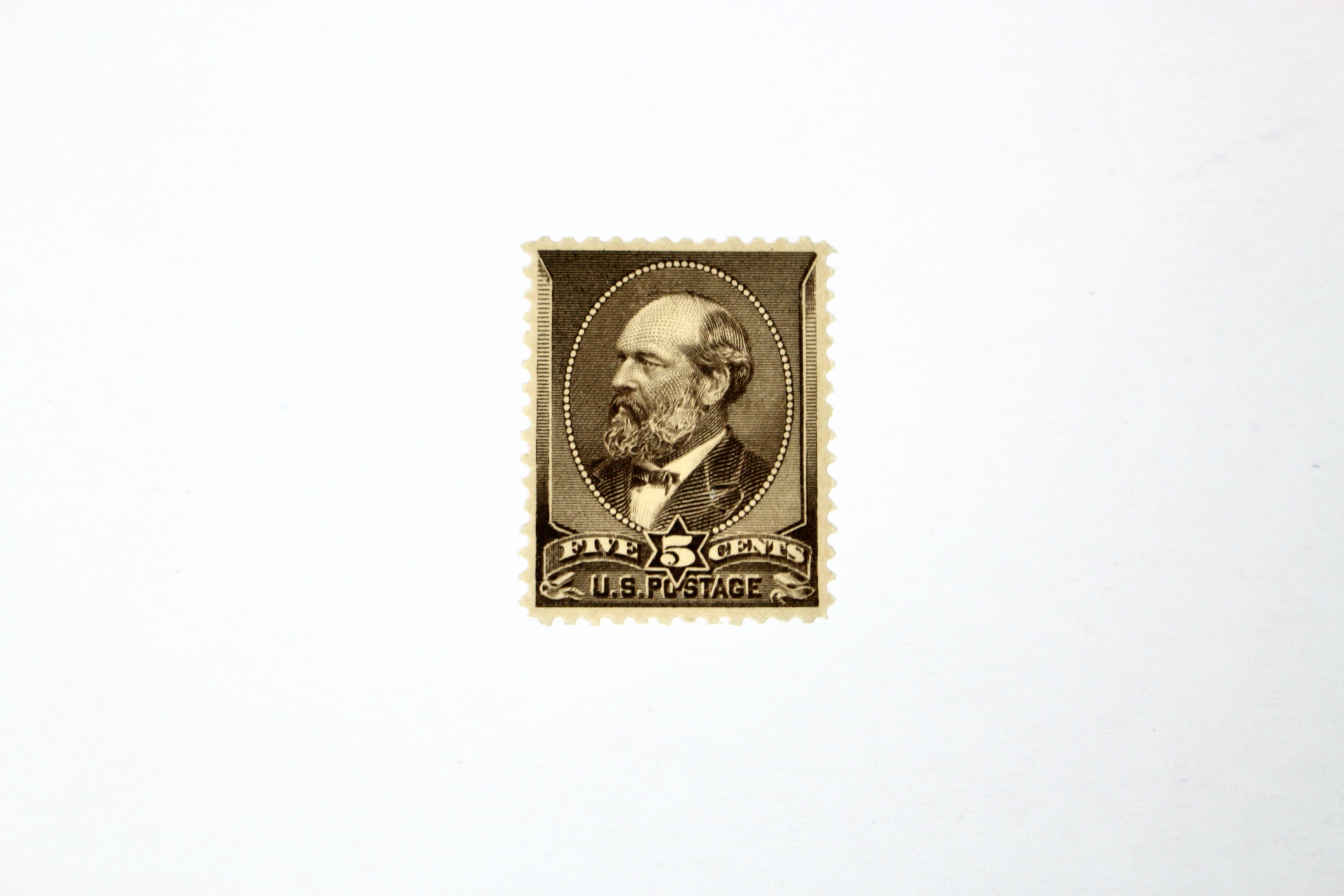 Seven Early Mint Condition U.S. Postage Stamps, Scott 205 to 250