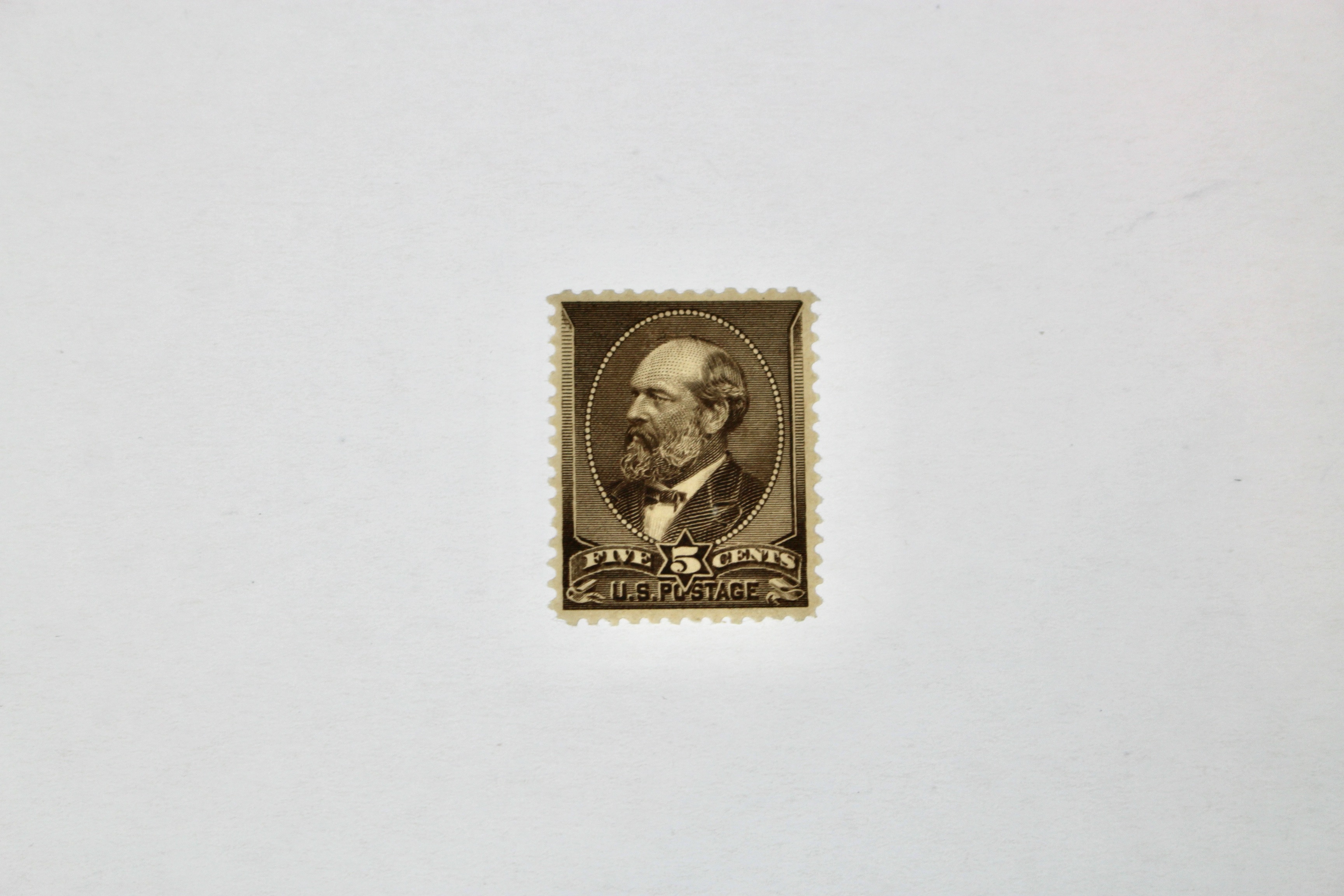 Seven Early Mint Condition U.S. Postage Stamps, Scott 205 to 250