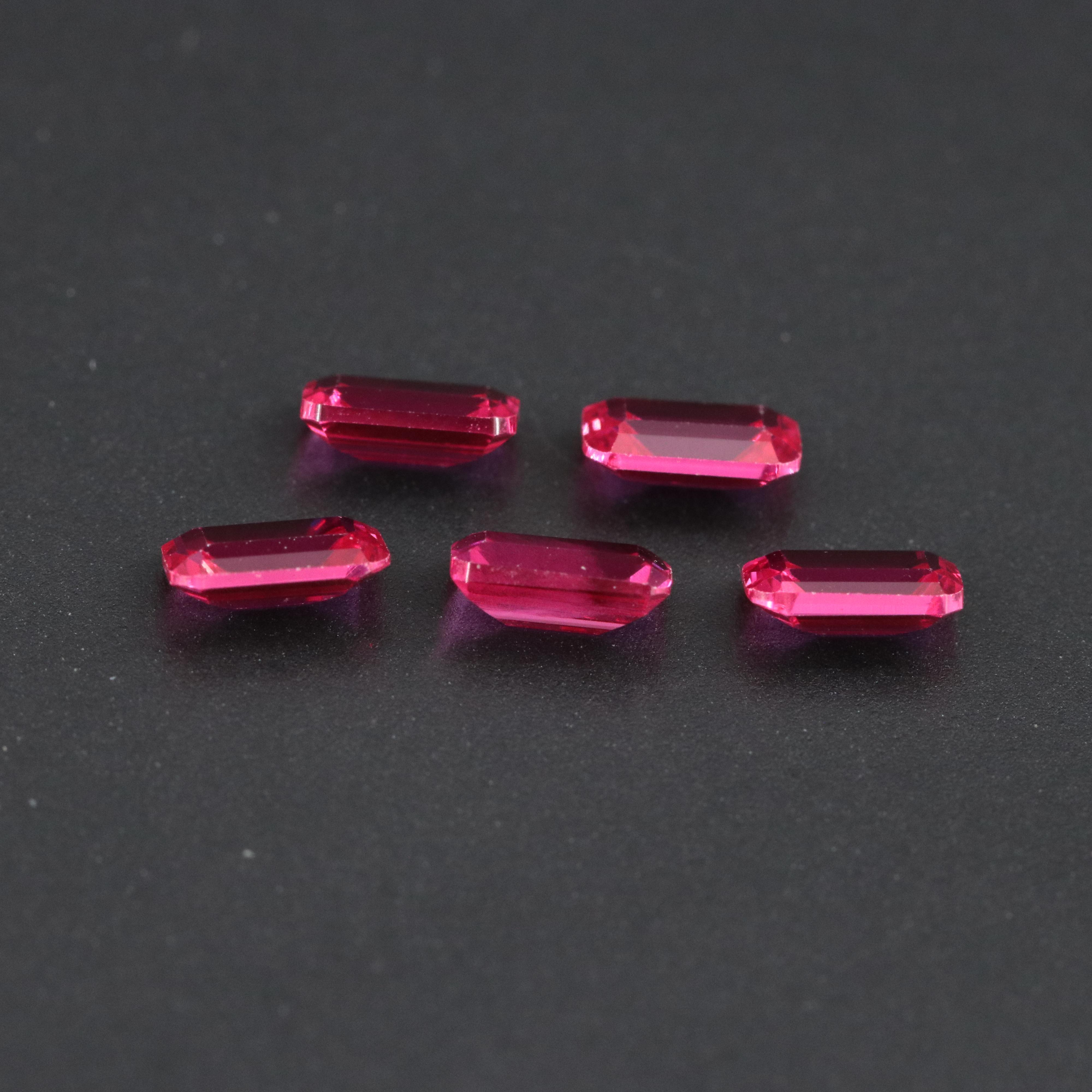 Loose 1.58 CTW Lab Grown Ruby Lot