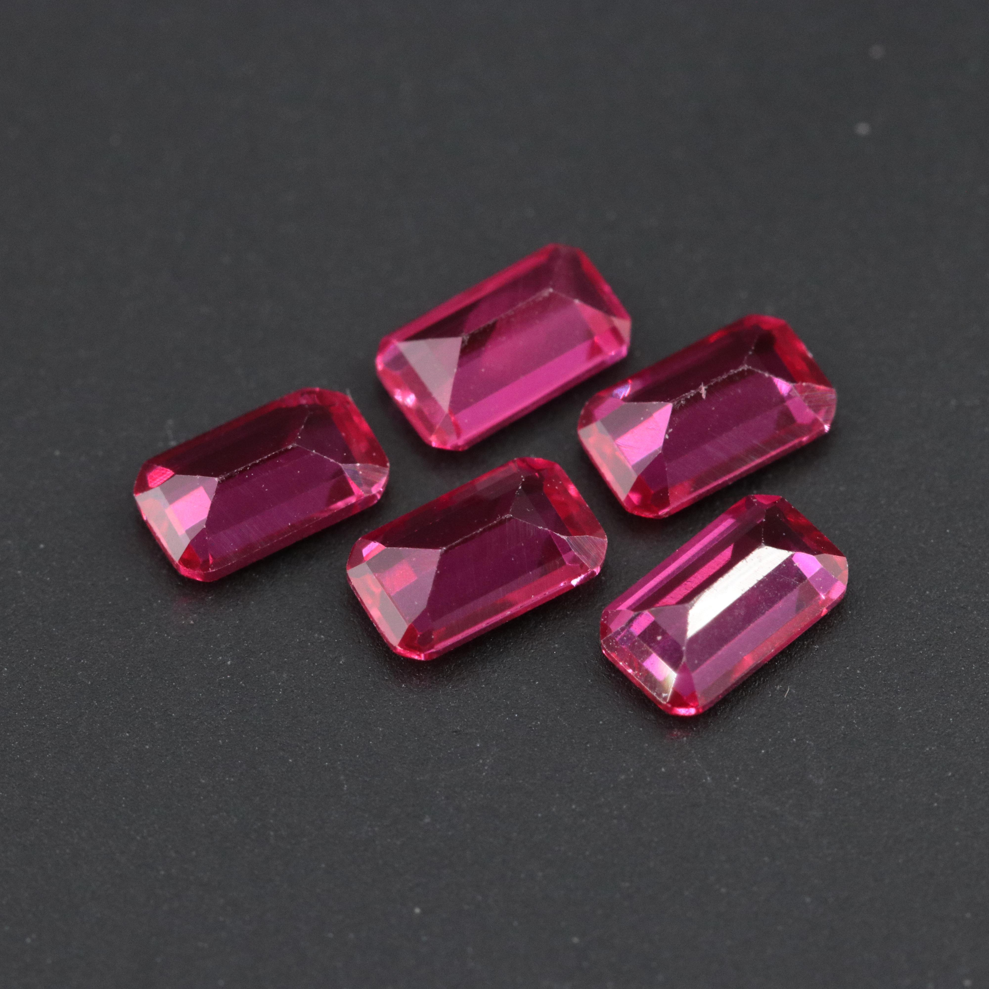 Loose 1.58 CTW Lab Grown Ruby Lot