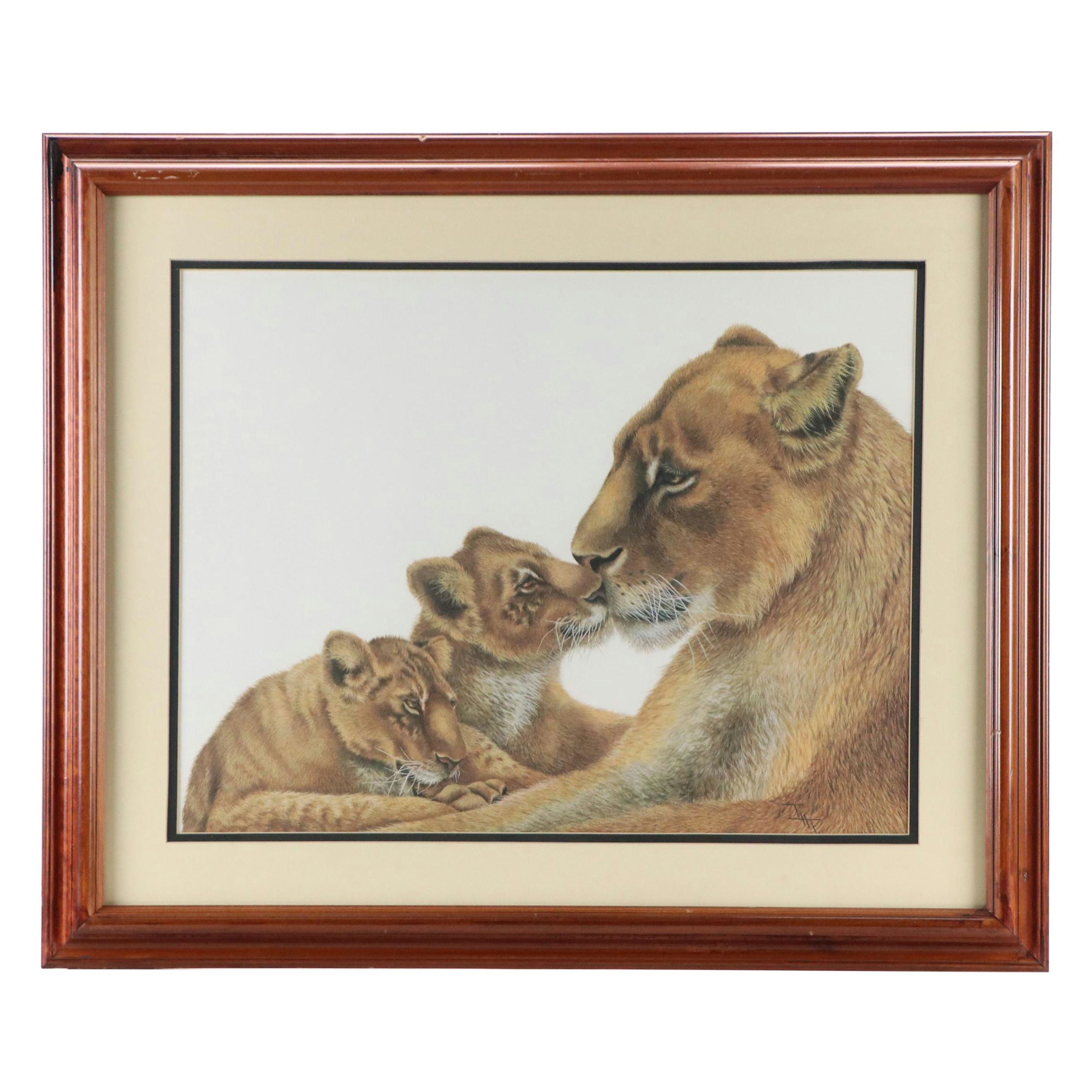 Imogene Farnsworth Lion-Themed Offset Lithographs Including "Lion Cub"