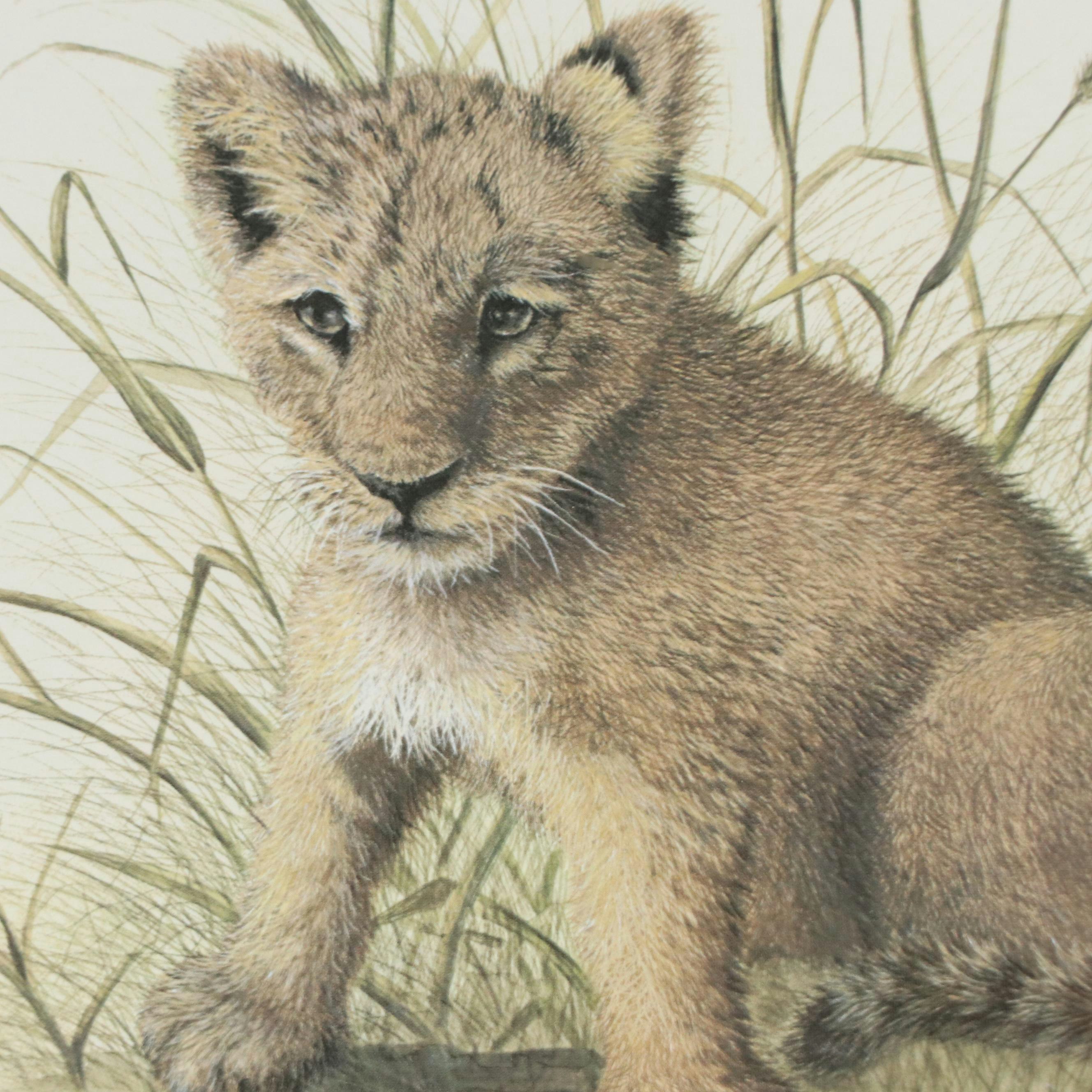 Imogene Farnsworth Lion-Themed Offset Lithographs Including "Lion Cub"