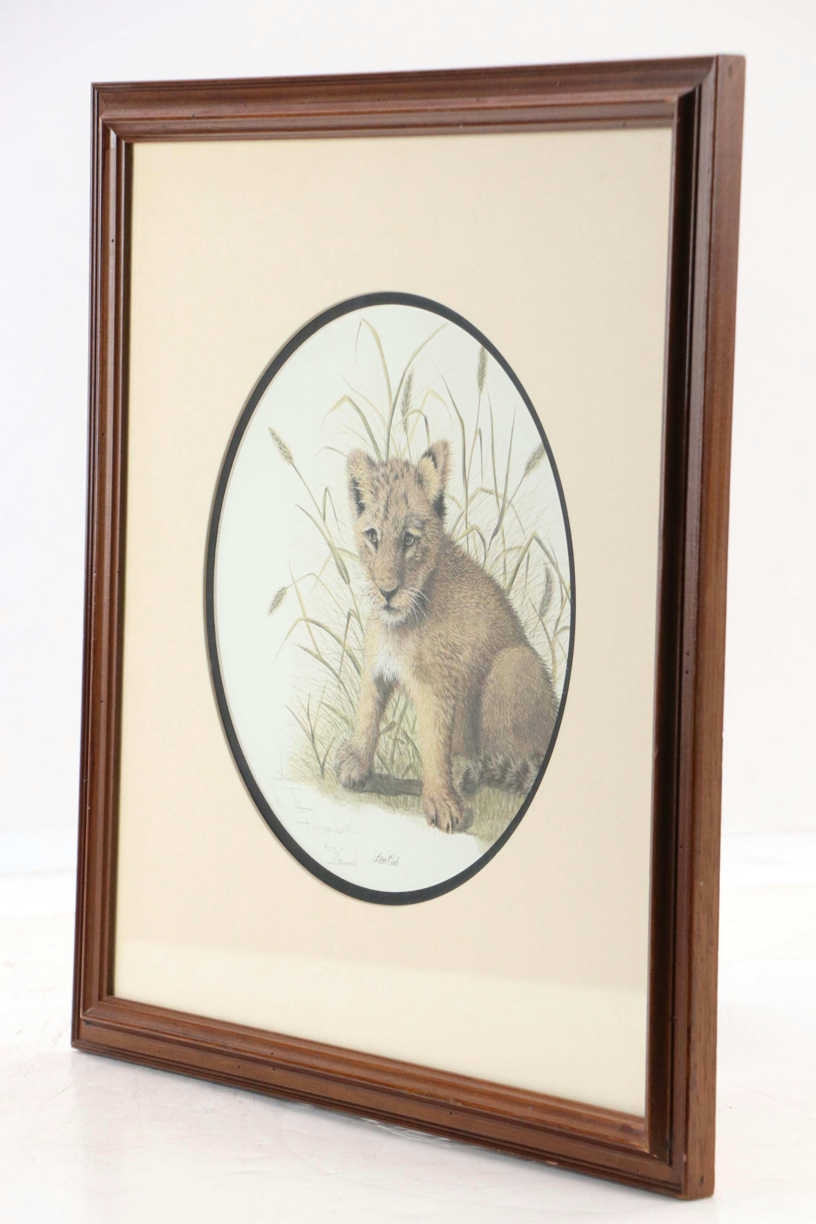Imogene Farnsworth Lion-Themed Offset Lithographs Including "Lion Cub"