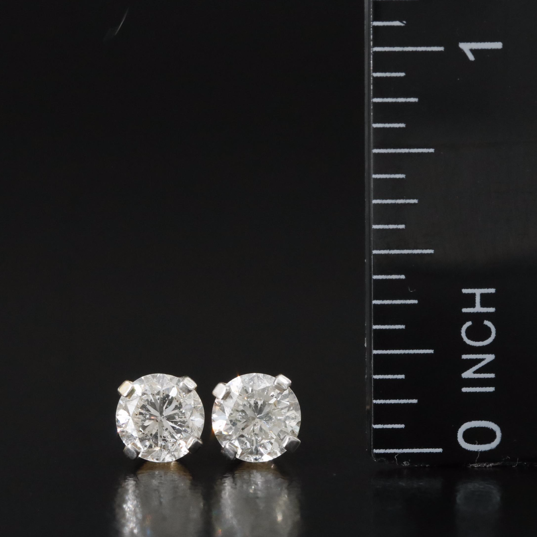 14K 1.26 CTW Diamond Stud Earrings