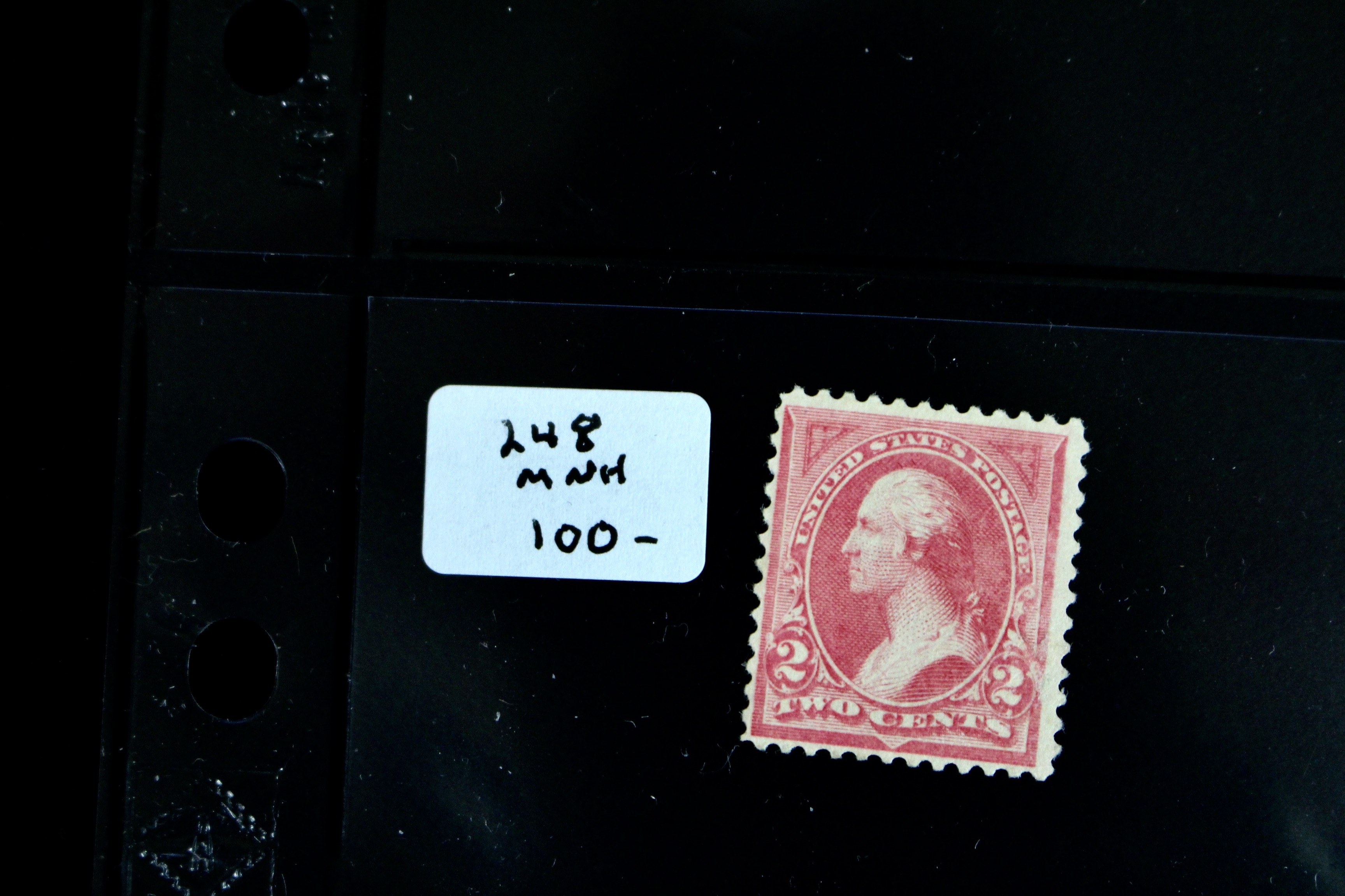 Seven Early Mint Condition U.S. Postage Stamps, Scott 205 to 250