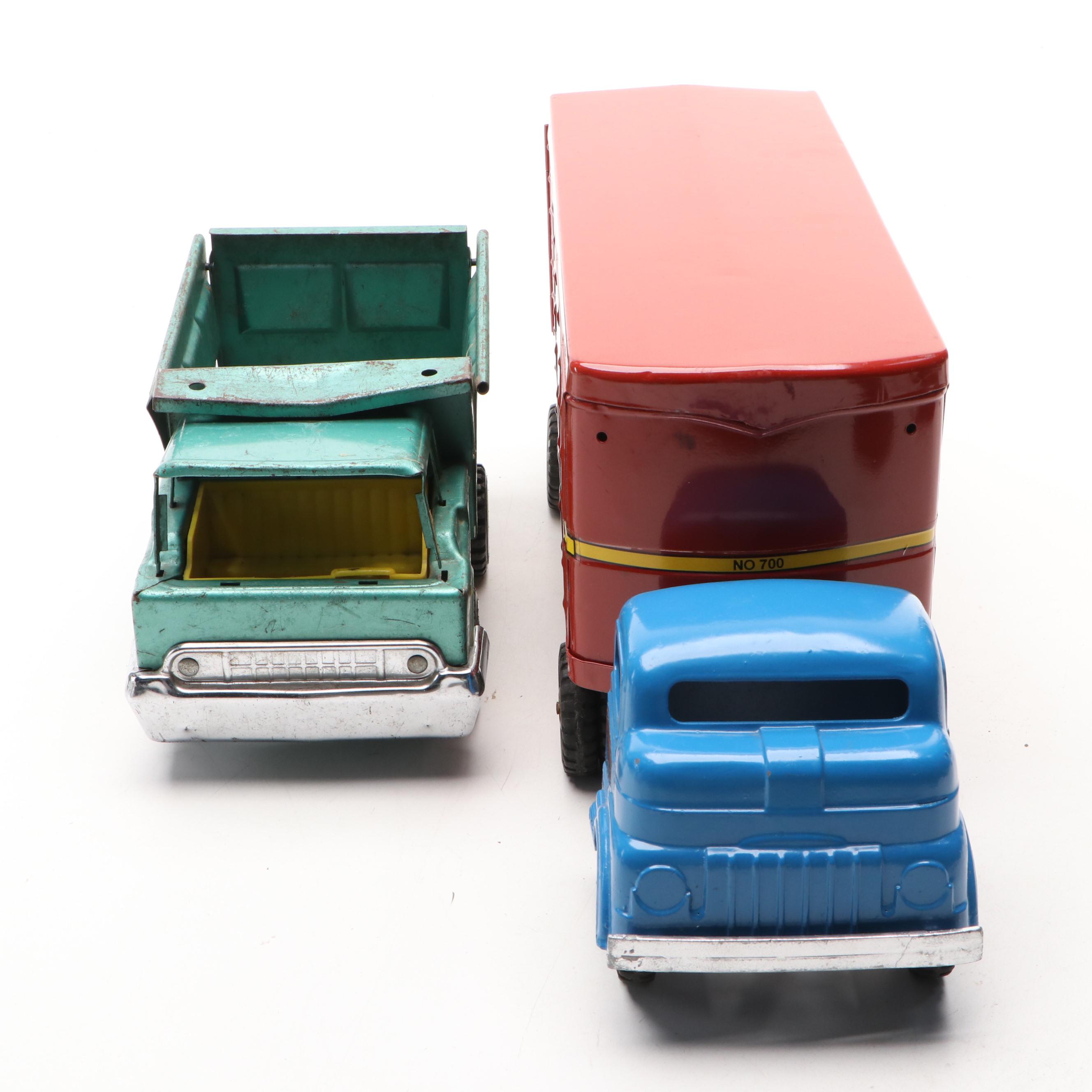 StructoToys Pressed Steel Toy Trucks, Mid-20th Century