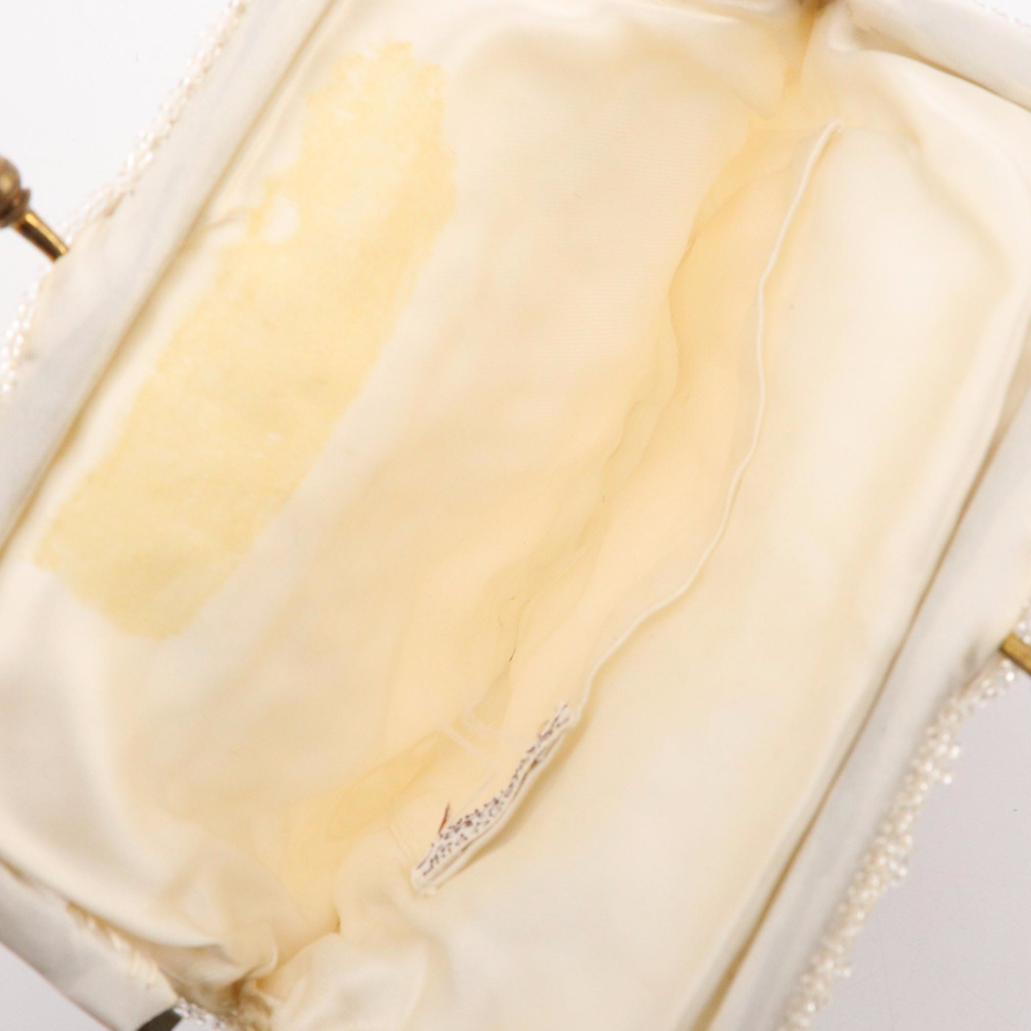 Belgian Beaded Bag for Shillito's and Other Glove Clips, Mid-20th Century