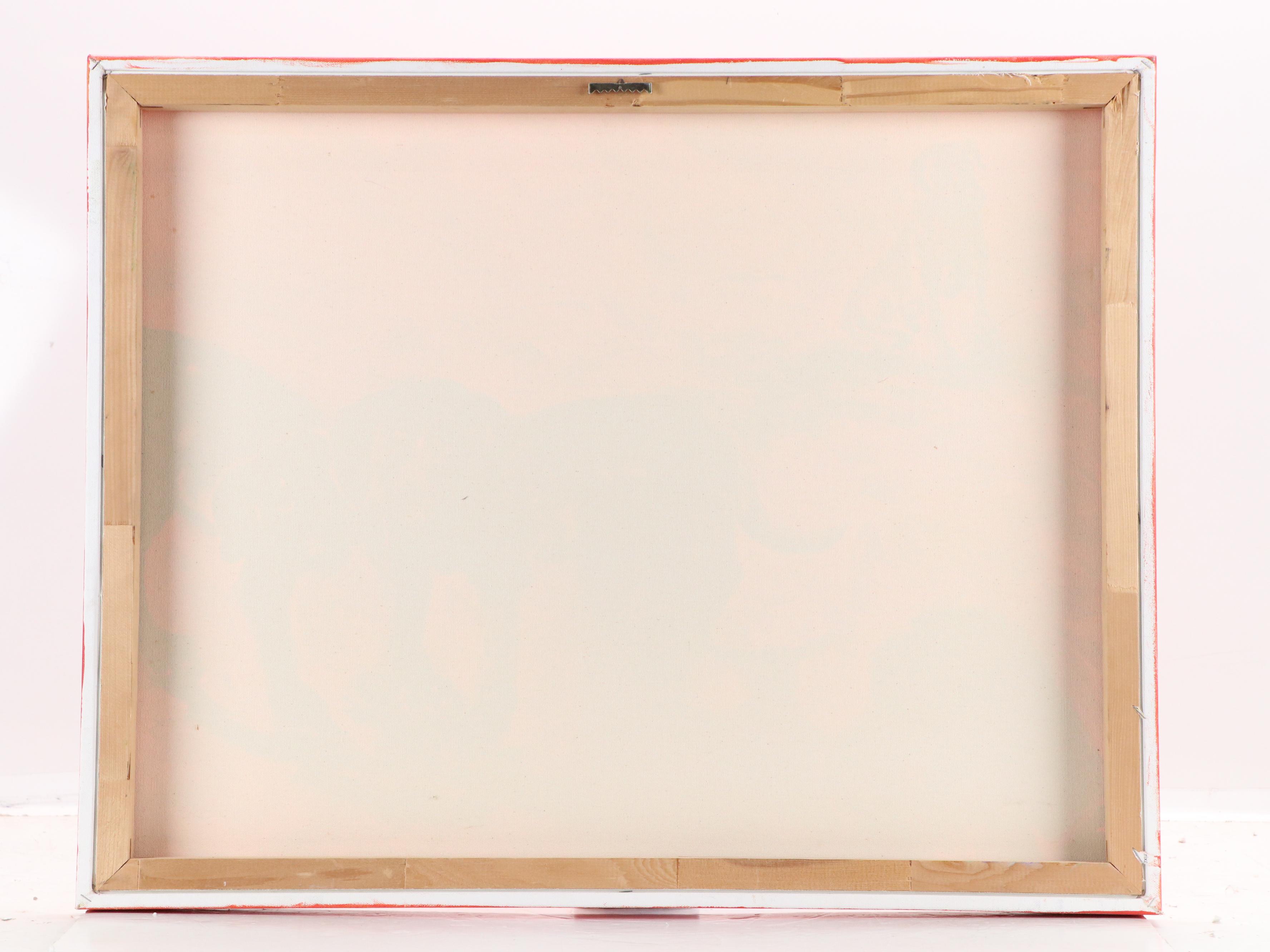 Martha Newfield Acrylic Painting of Dogs, 21st Century