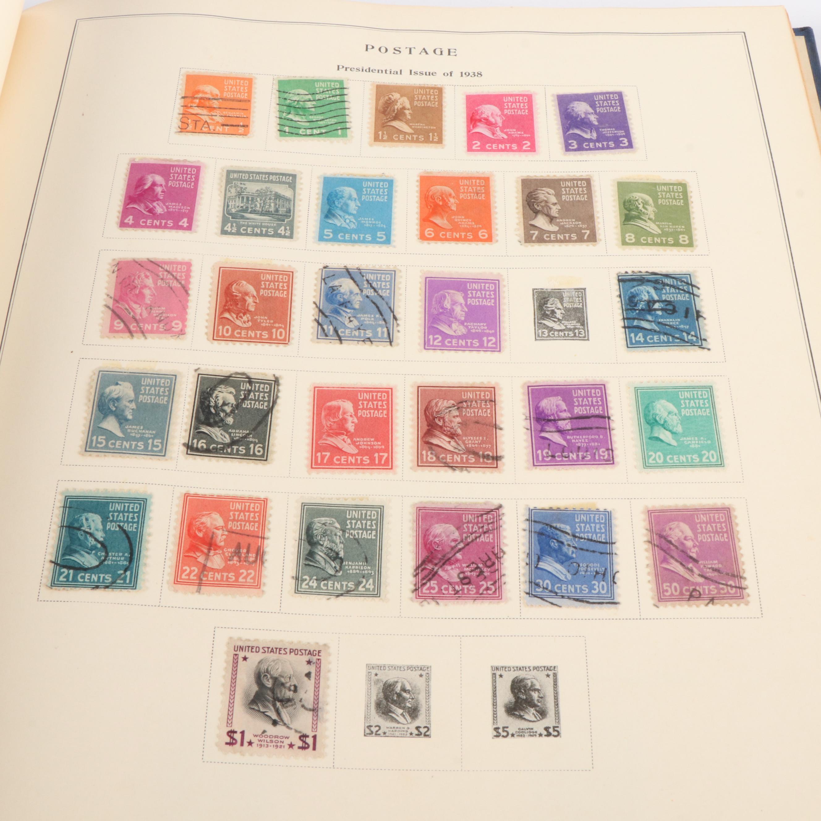 Five Albums of Antique to Vintage U.S. Postage Stamps and More